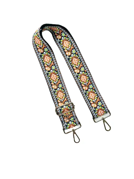 Embroidered Guitar Straps - Assorted Prints   Florals - 10 Available