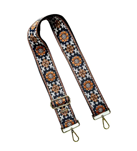 Embroidered Guitar Straps - Assorted Prints   Florals - 10 Available