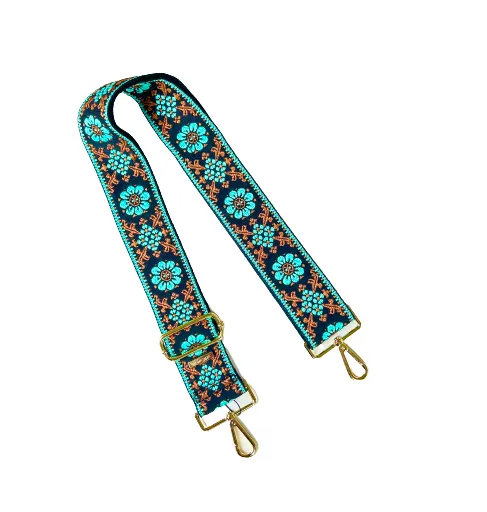 Embroidered Guitar Straps - Assorted Prints   Florals - 10 Available