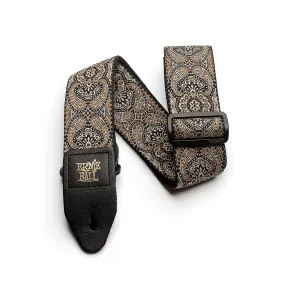 Ernie Ball Gold & Black Paisley Jacquard Strap