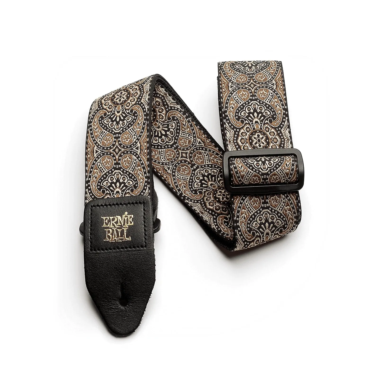 Ernie Ball Gold & Black Paisley Jacquard Strap