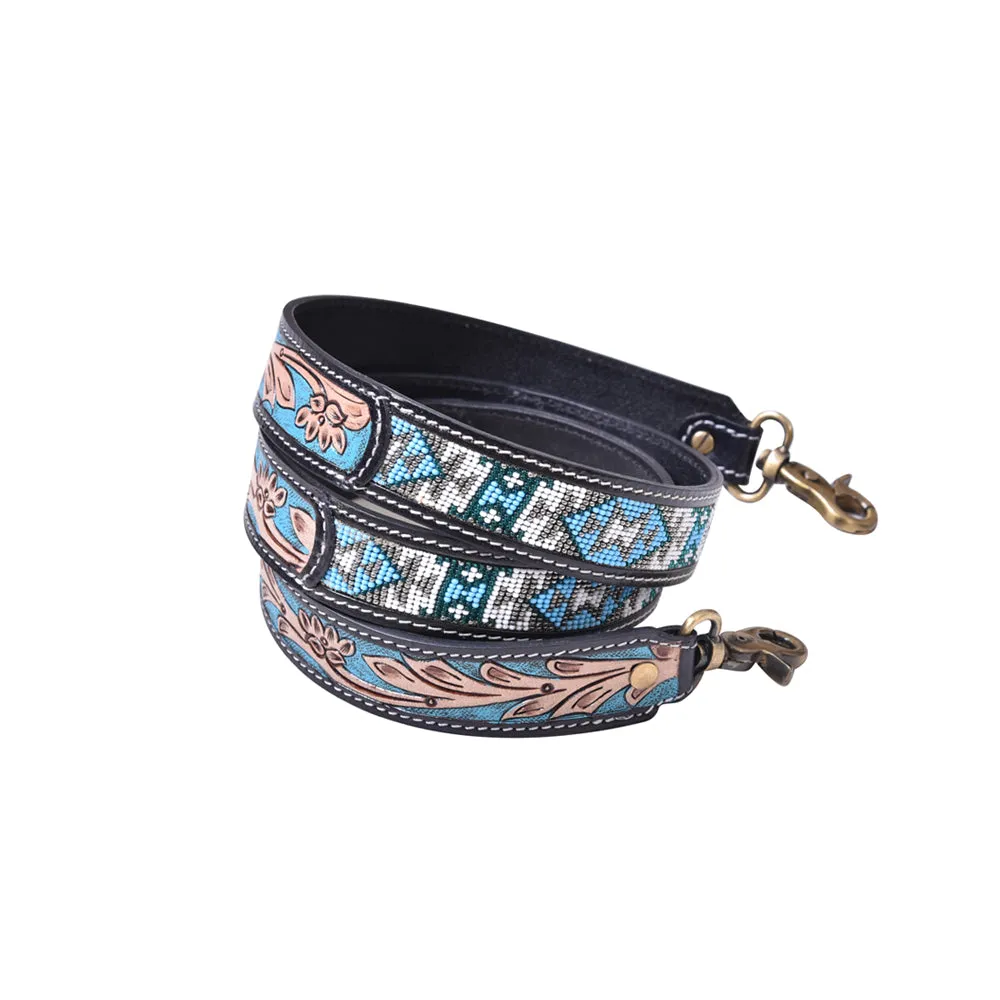 Fireside Glimmer Hand-Tooled Strap