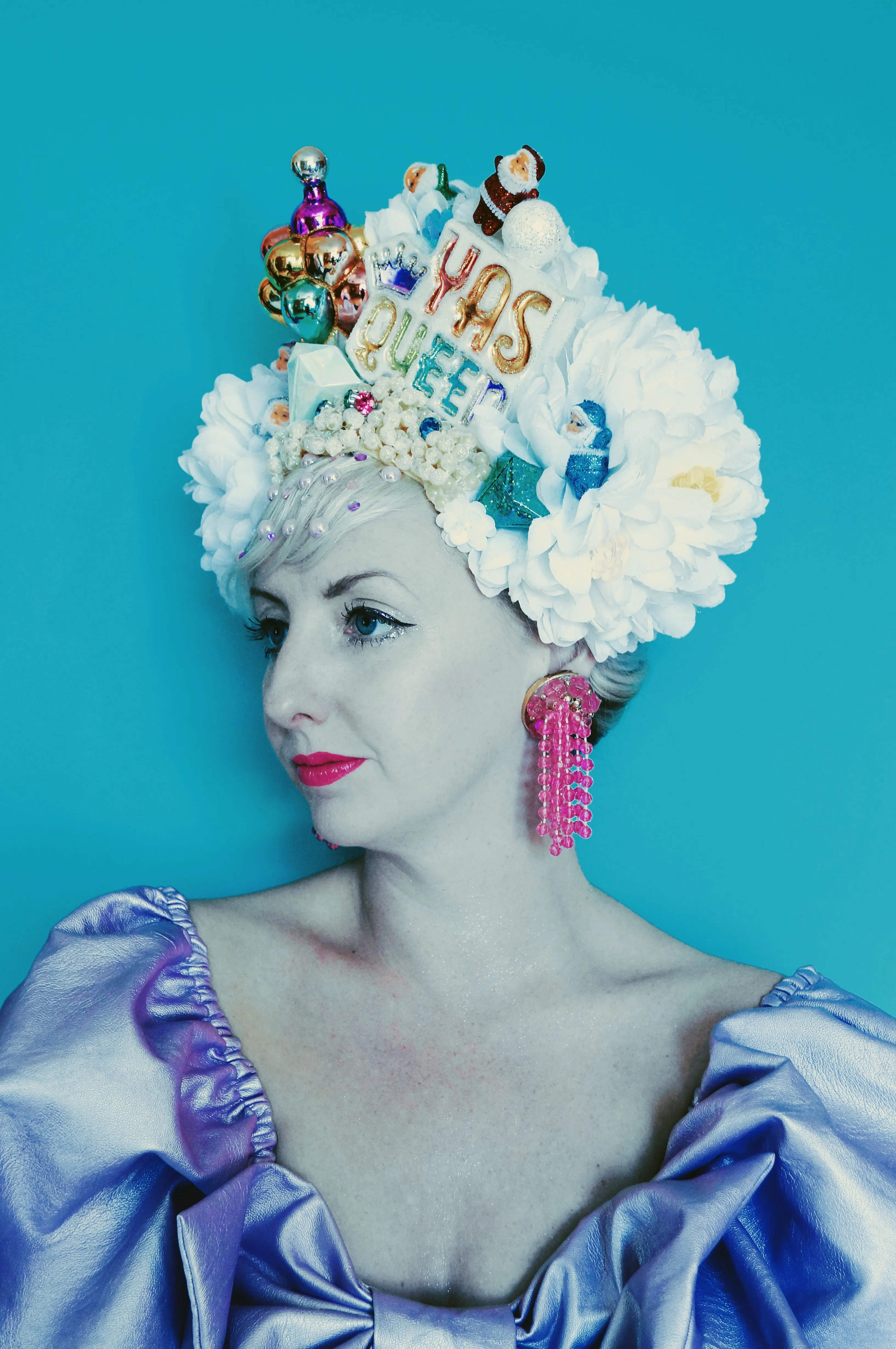 Floral Party Christmas Balloon Queen Headdress Crown