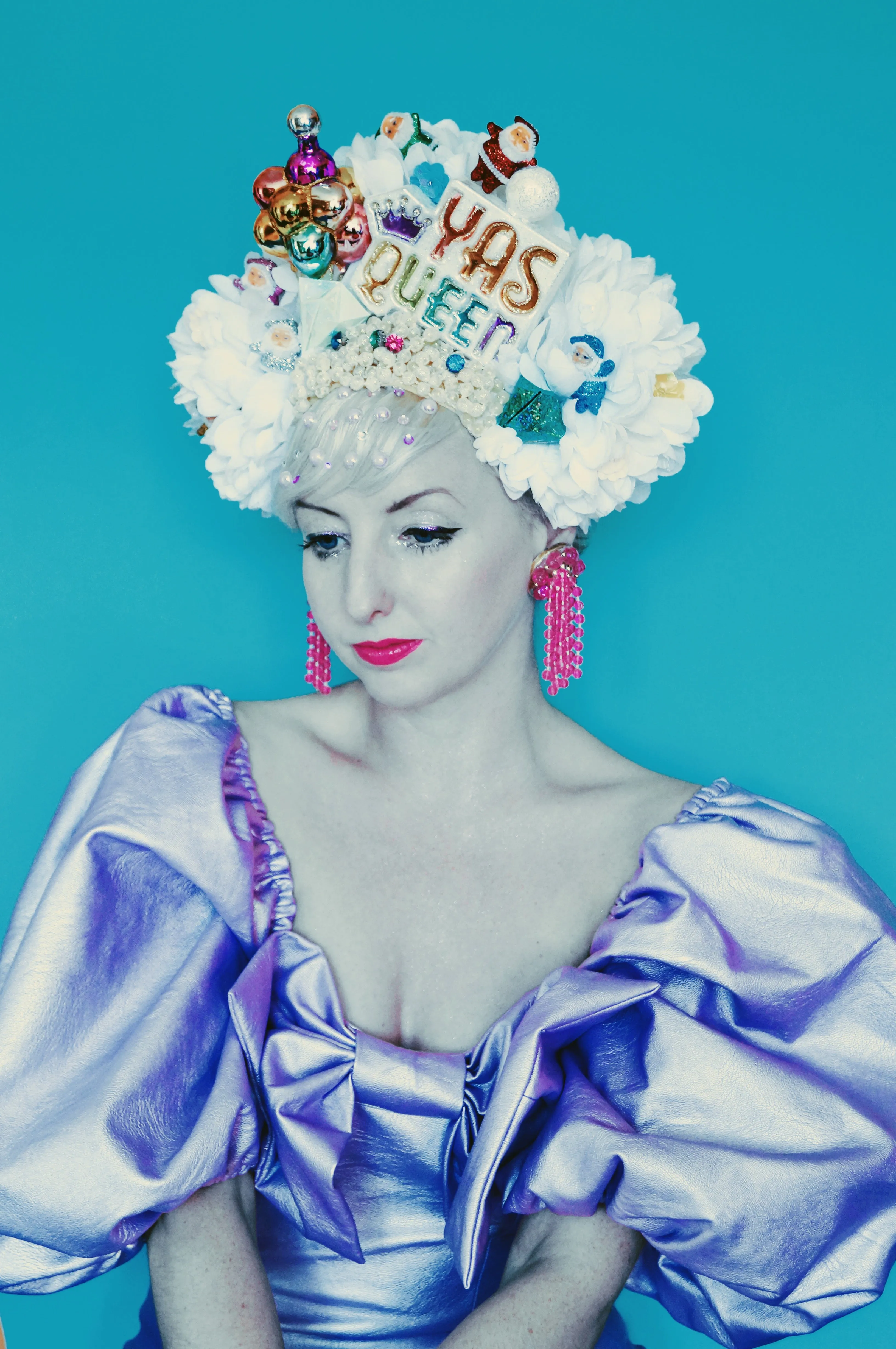 Floral Party Christmas Balloon Queen Headdress Crown