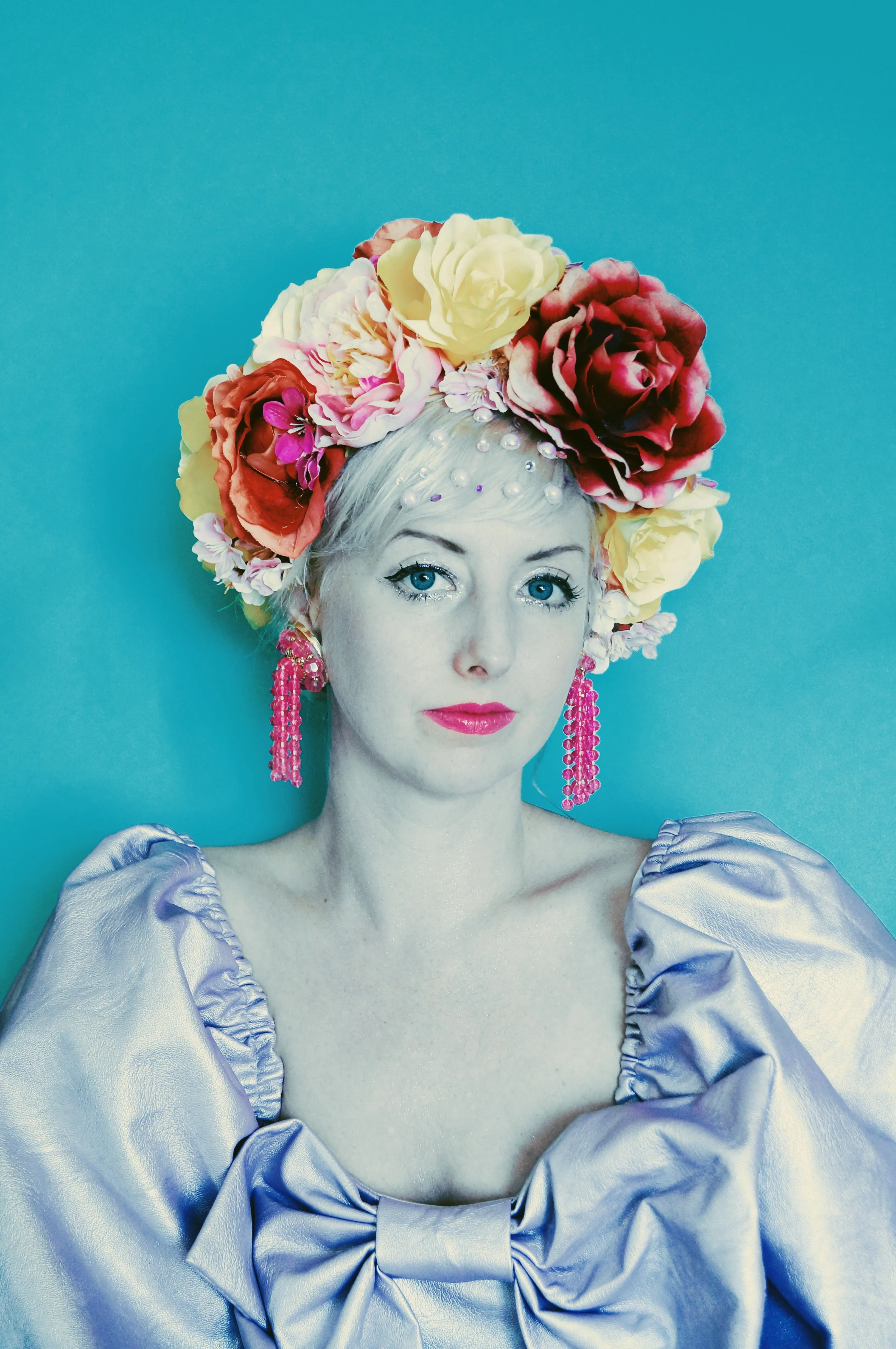 Floral Party pink, Yellow, White Reversible Headdress /flower Crown