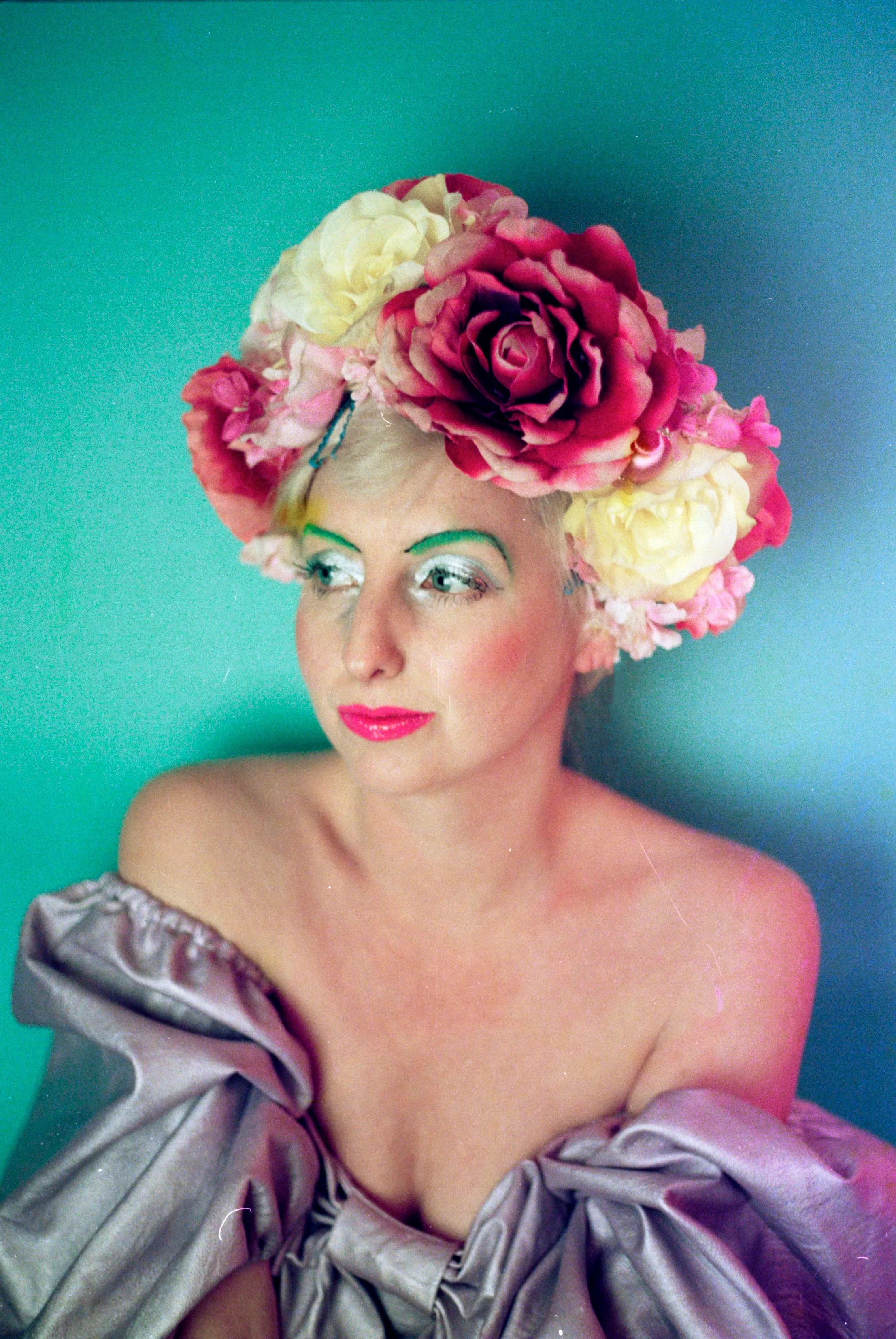 Floral Party pink, Yellow, White Reversible Headdress /flower Crown