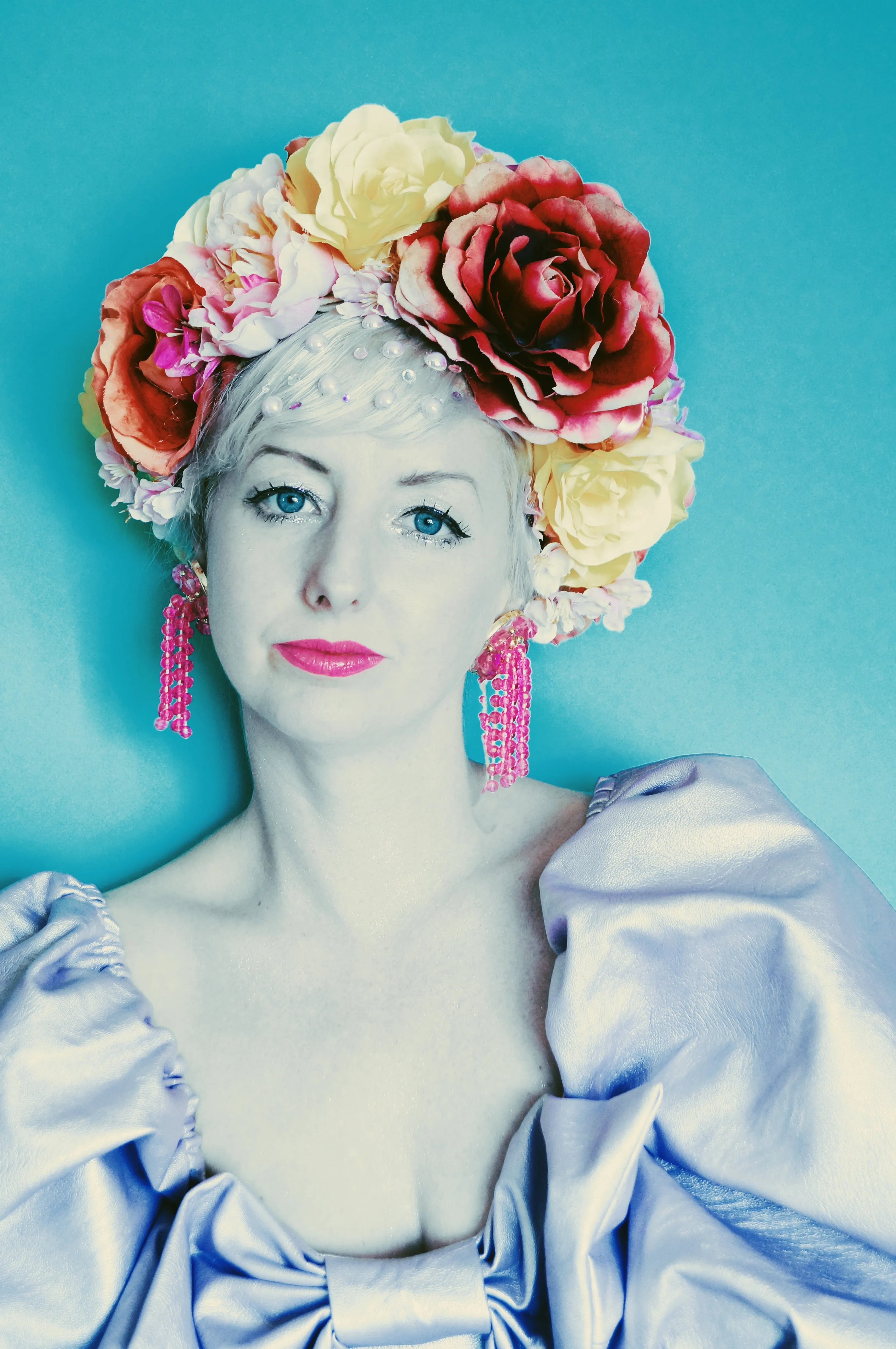 Floral Party pink, Yellow, White Reversible Headdress /flower Crown