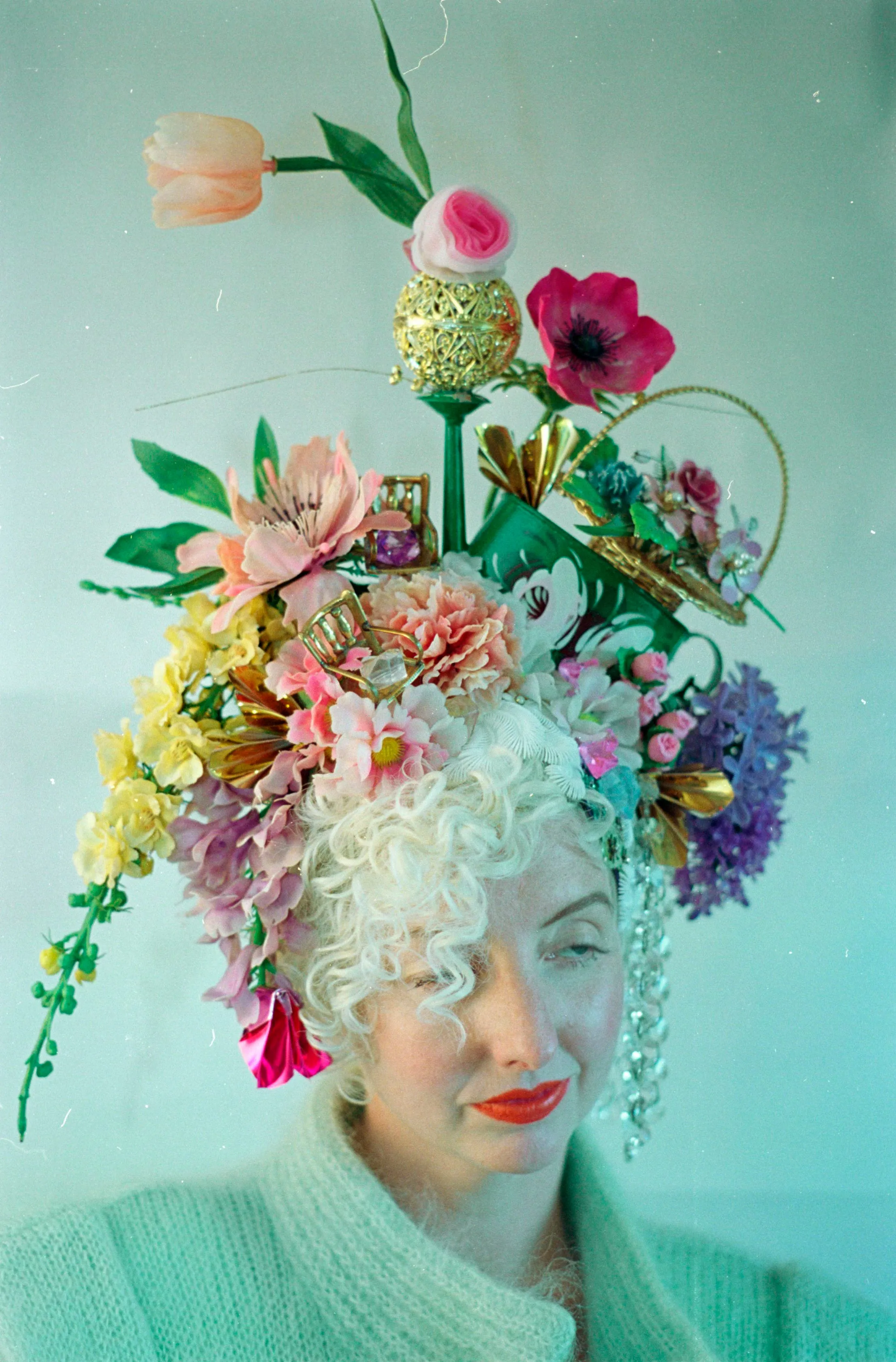 Floral Watering can Flower Bouquet Vintage Headdress