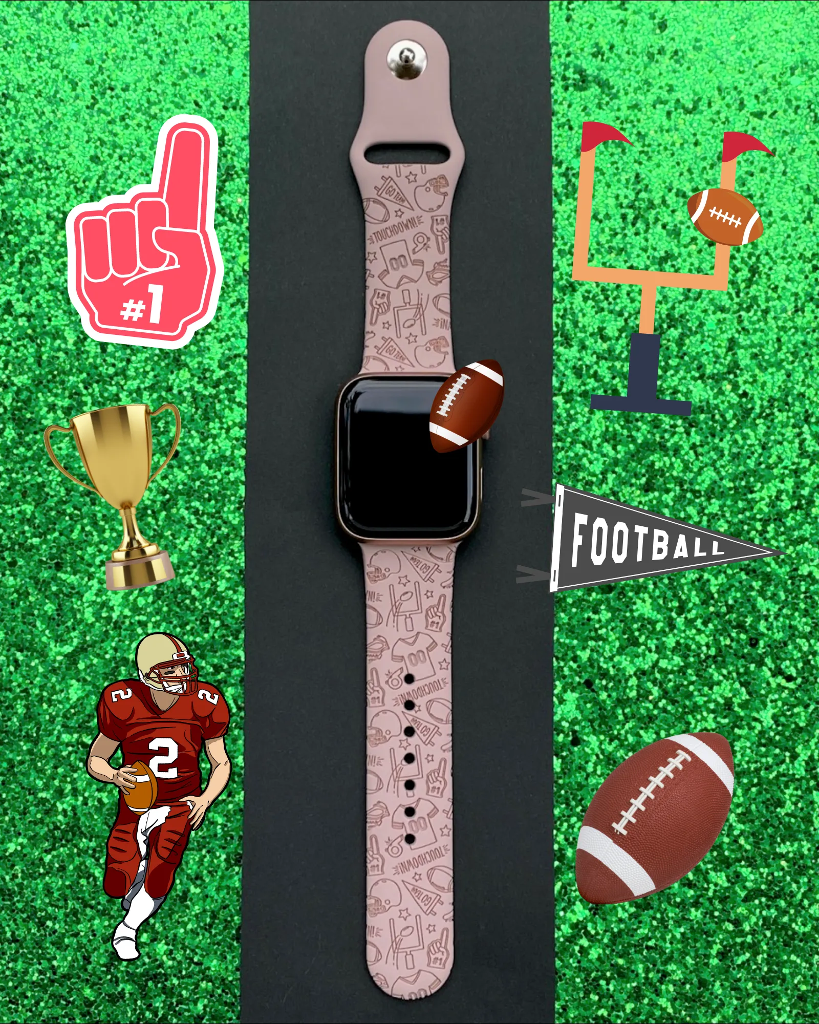 Football Watch Band For Apple Watch