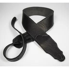 Franklin Original 2.5 Inch Black Glove Leather with Silver Stitching