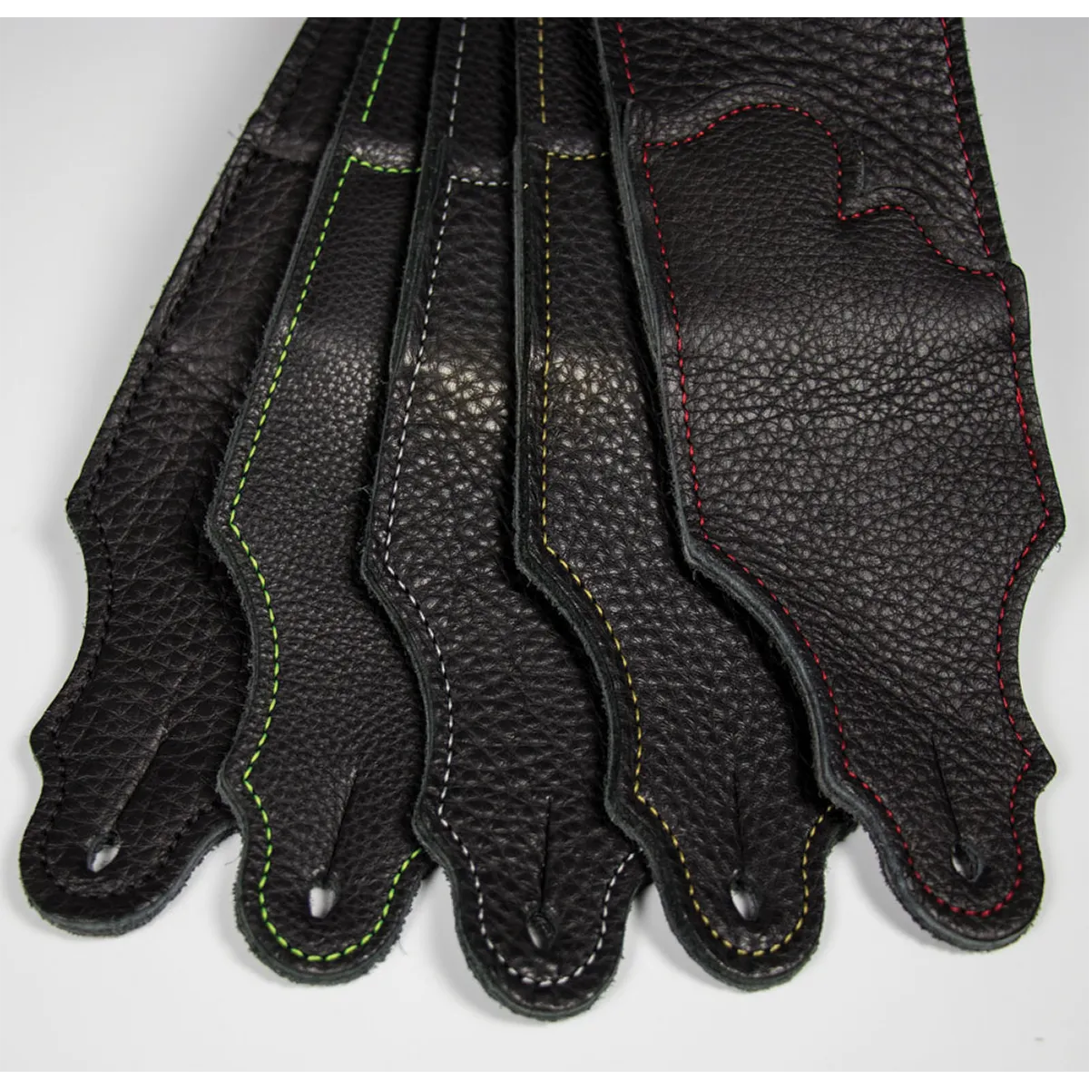 Franklin Original 2.5 Inch Black Glove Leather with Silver Stitching
