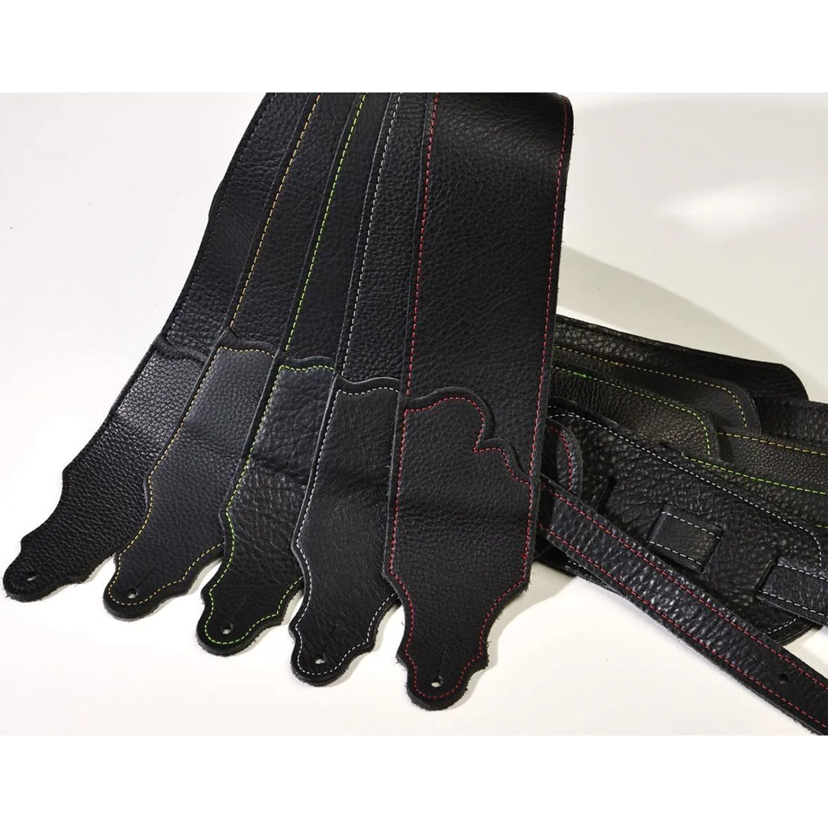 Franklin Original 2.5 Inch Black Glove Leather with Silver Stitching