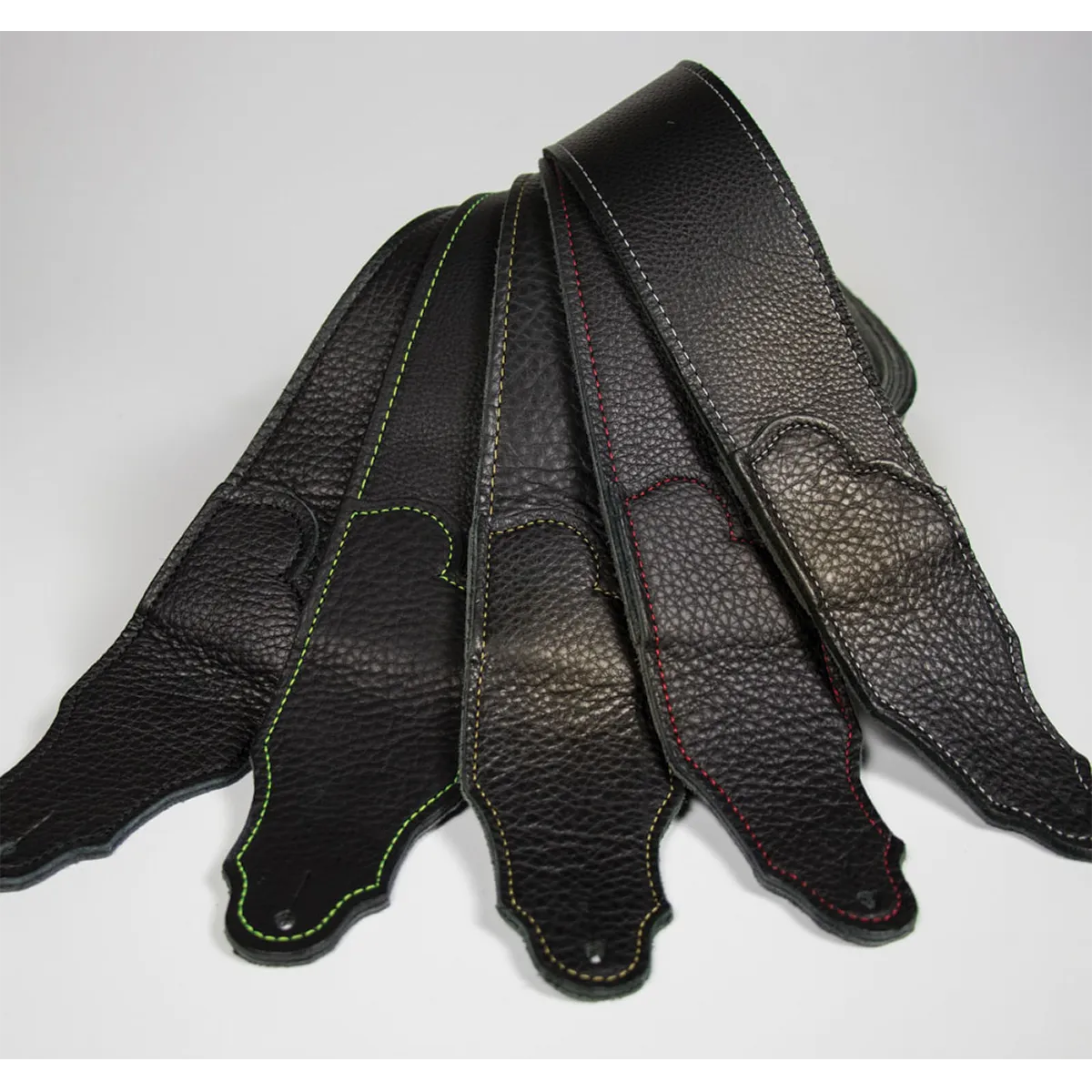 Franklin Original 2.5 Inch Black Glove Leather with Silver Stitching
