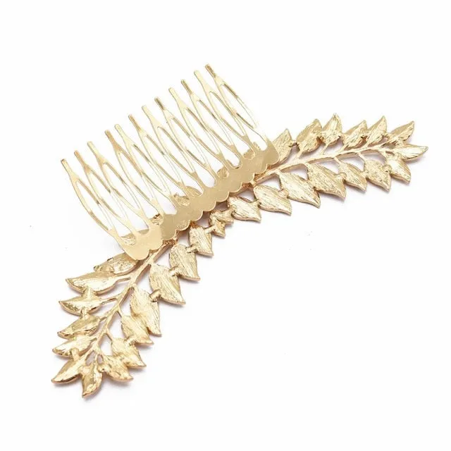 Greek Headdress Gold Silver Olive Leaf Crown