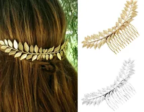 Greek Headdress Gold Silver Olive Leaf Crown