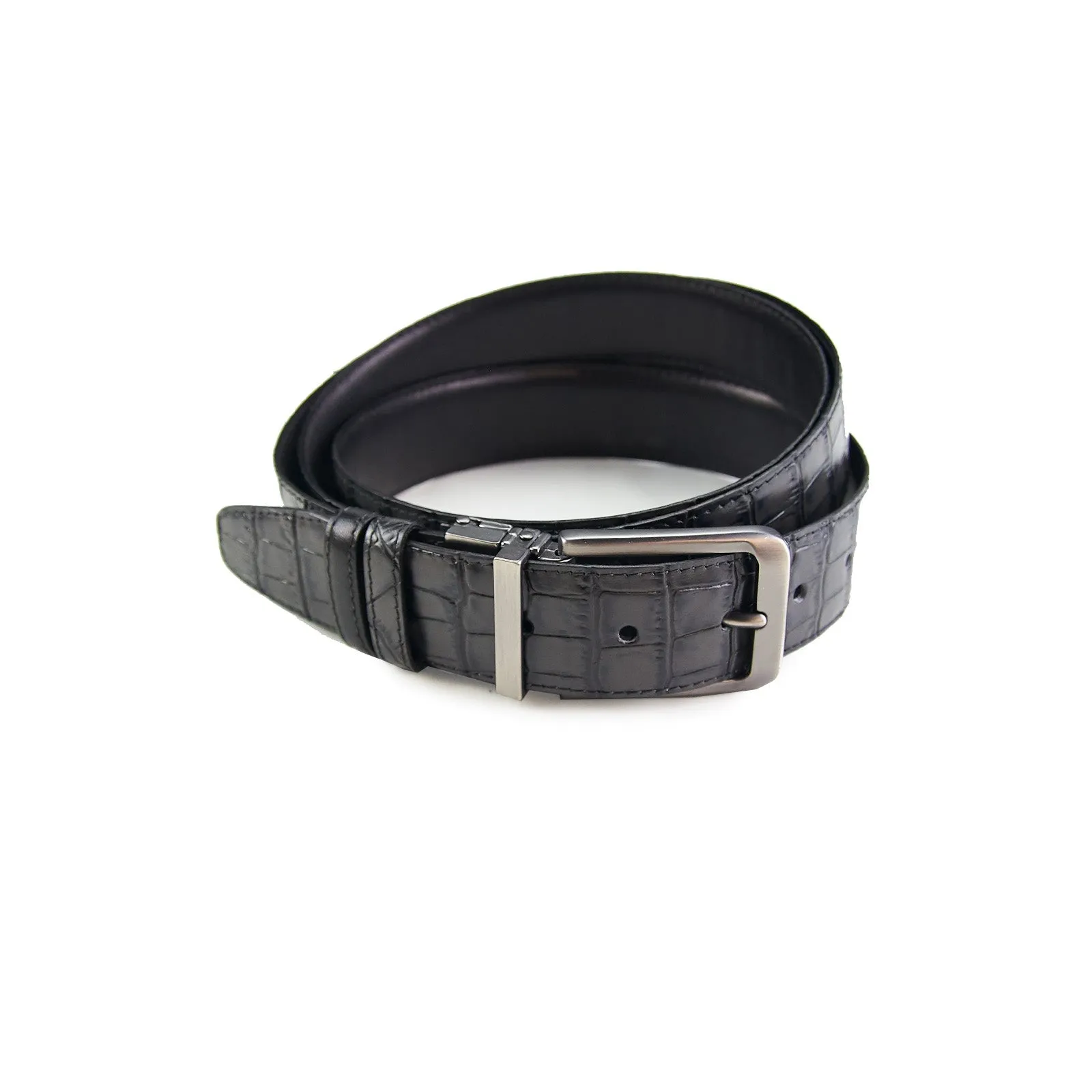 Grey Croc/Black Belt
