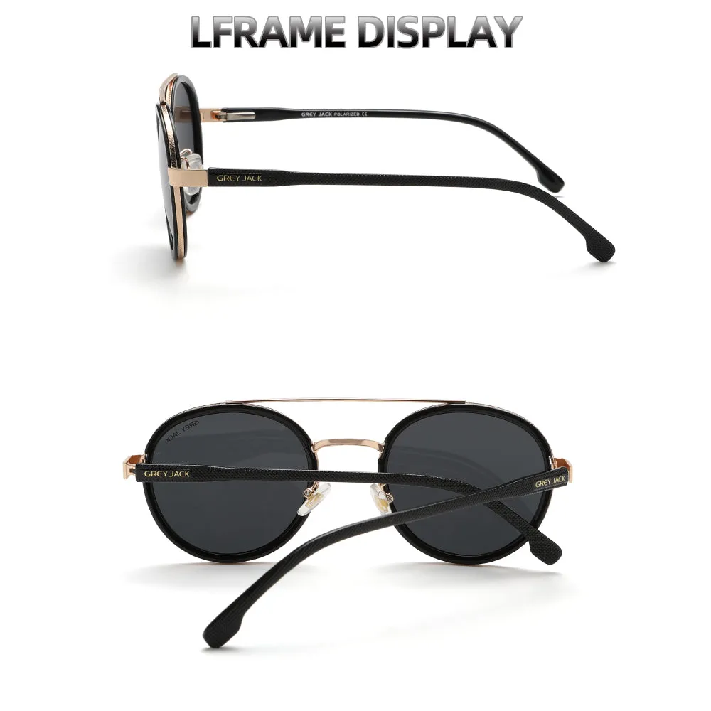 GREY JACK Round Sunglasses for Men Women Trendy Shades 3201-1