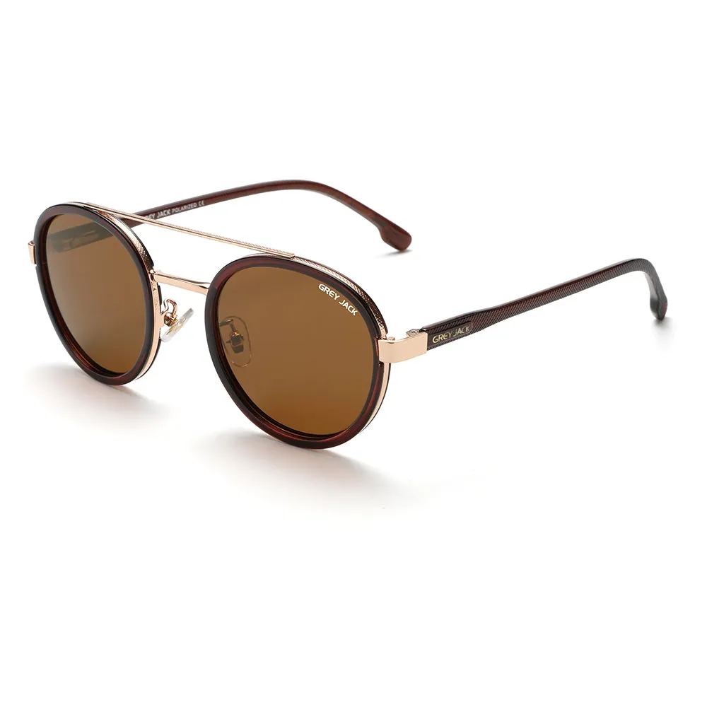 GREY JACK Round Sunglasses for Men Women Trendy Shades 3201-1