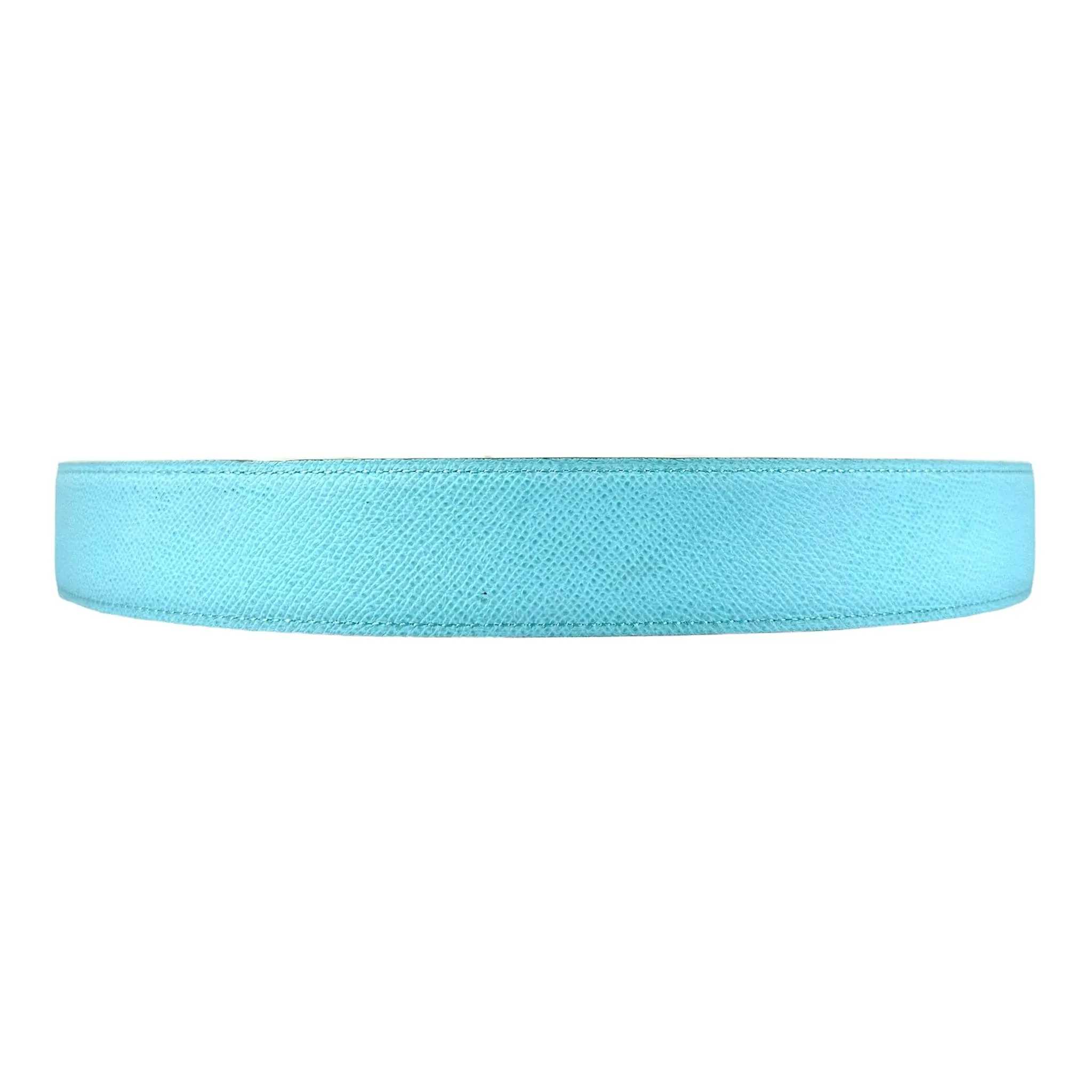 Hermes Belt Reversible White Tiffany Blue Pre-Owned