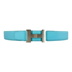 Hermes Belt Reversible White Tiffany Blue Pre-Owned