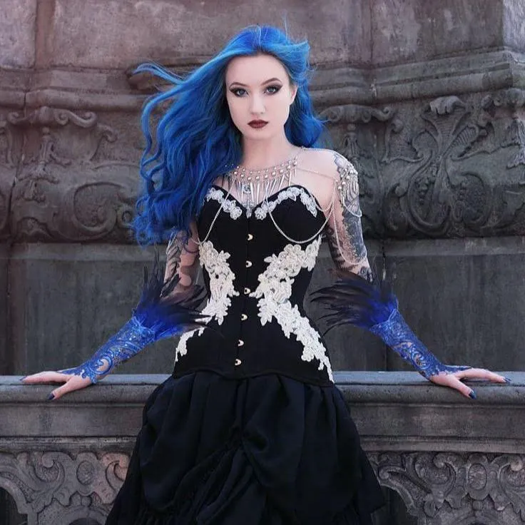 HOMELEX Women Black Lace Feather Gloves Witch Angel Costume Accessories Swan Wings Wrist Bands