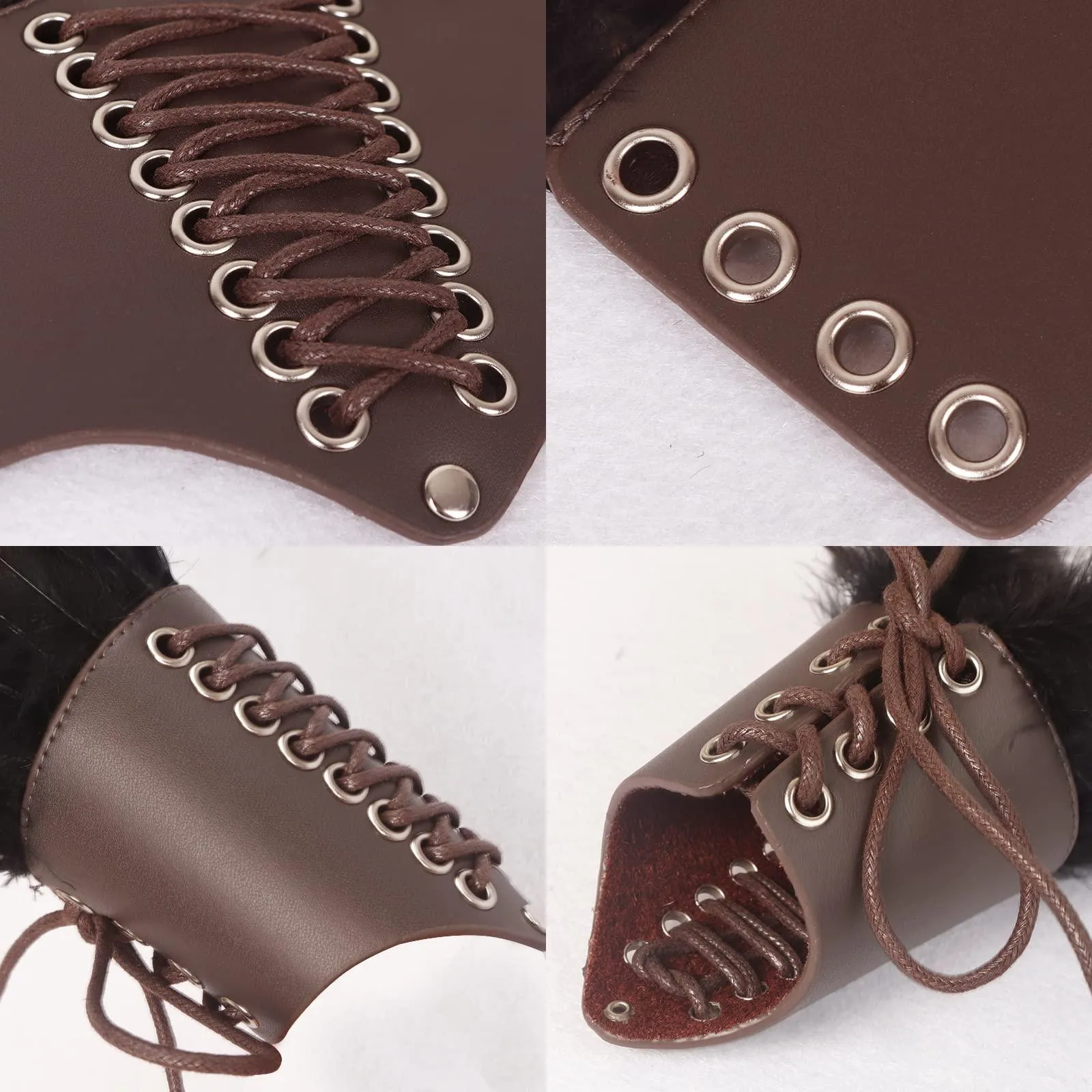 HOMELEX Women Black Lace Feather Gloves Witch Angel Costume Accessories Swan Wings Wrist Bands