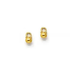 Horizontal Gold Oval Earring Charms