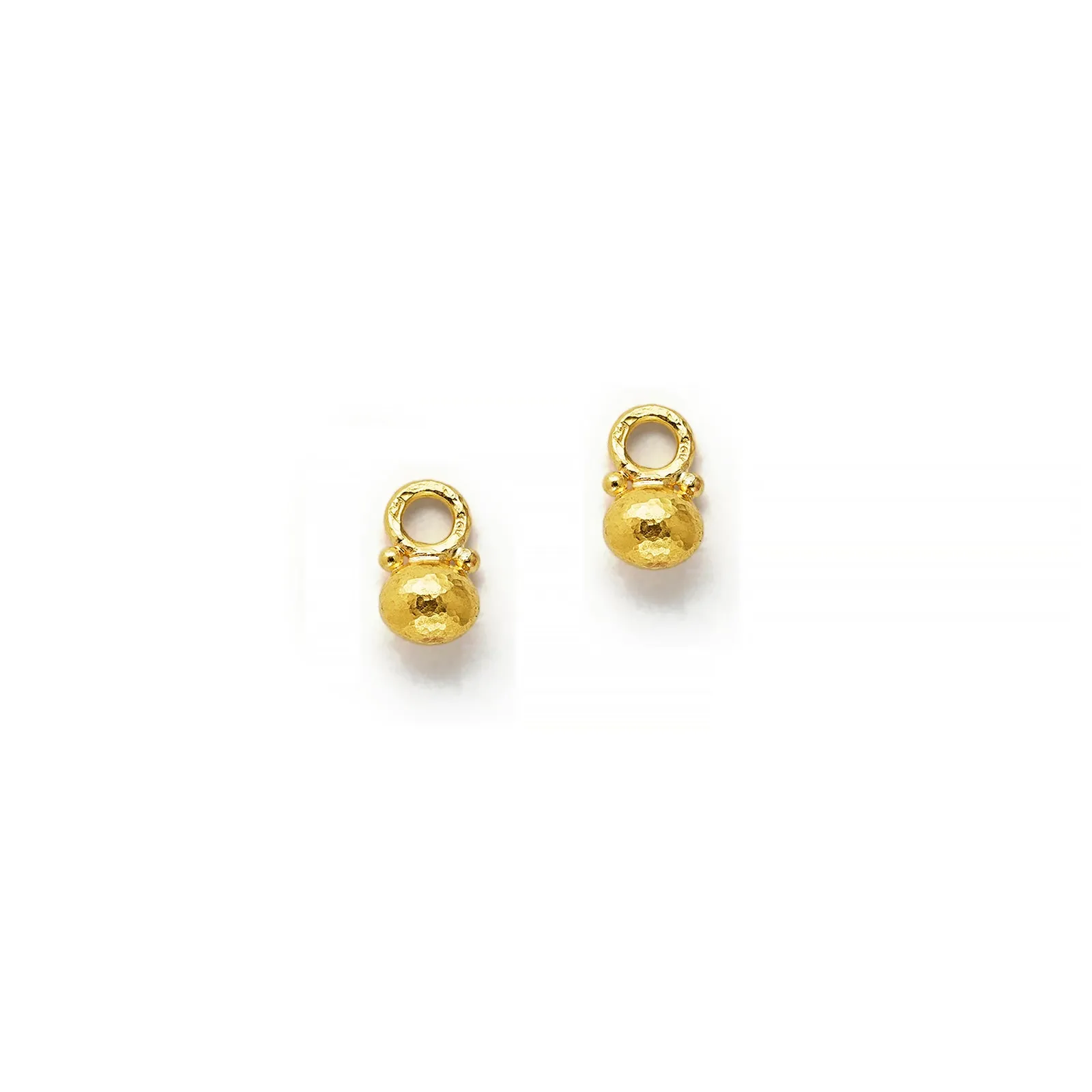 Horizontal Gold Oval Earring Charms