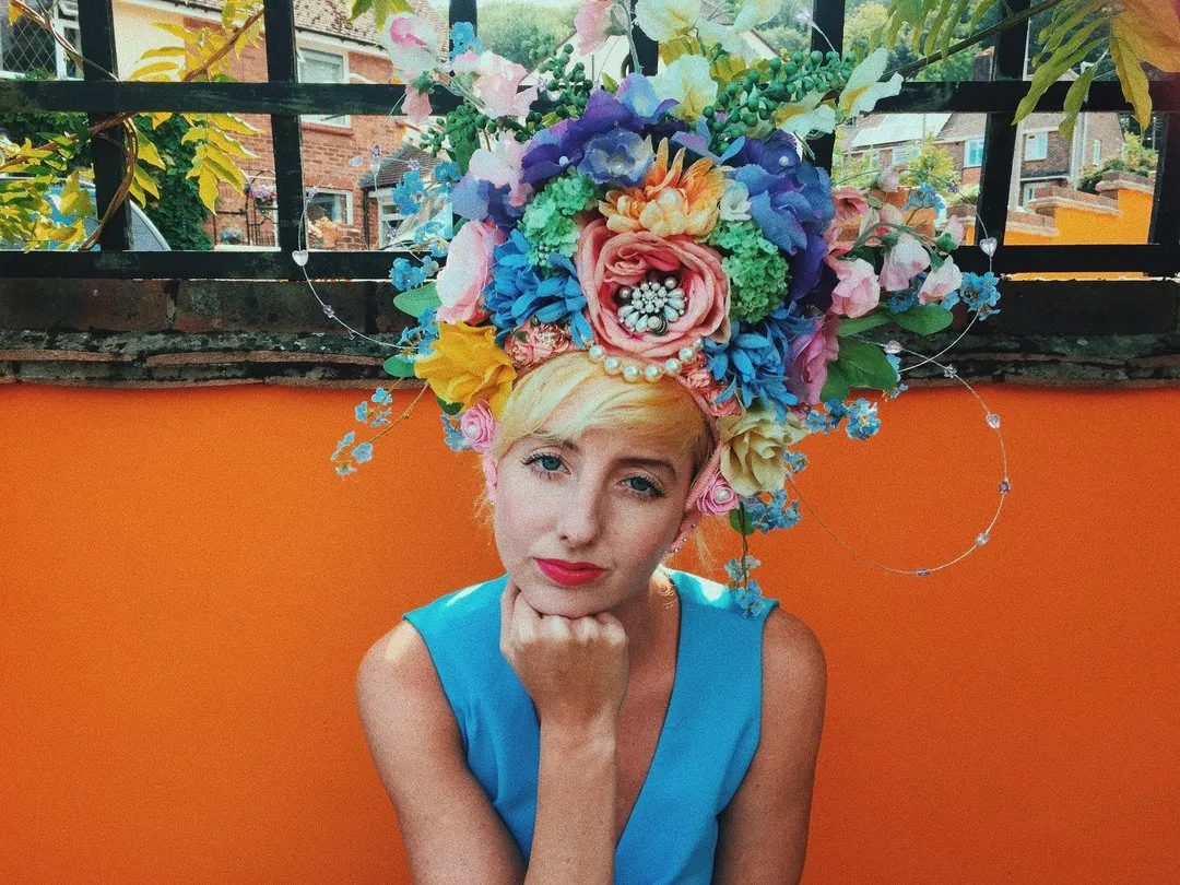 HUGE floral Headdress - Showstopper