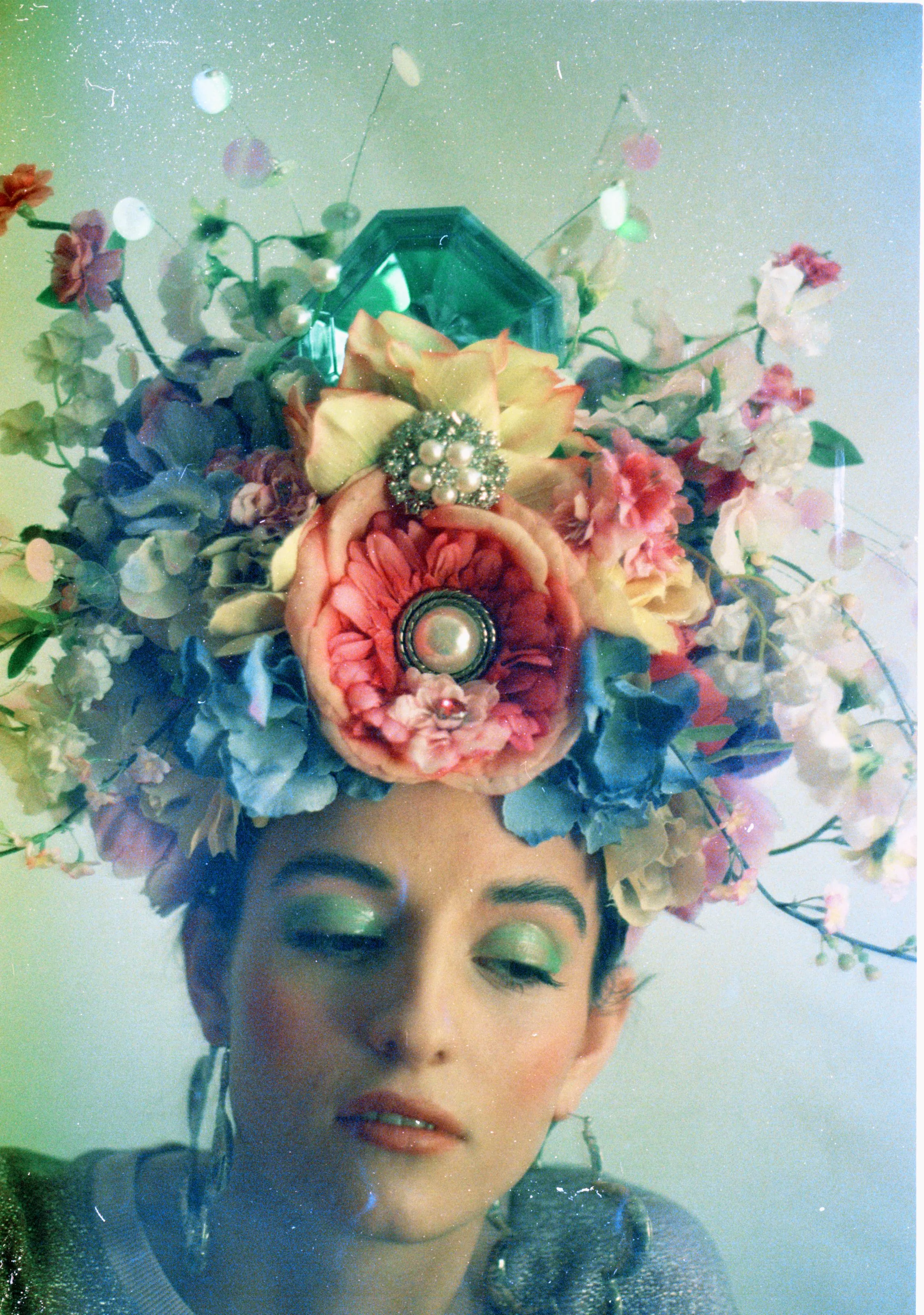 HUGE floral Headdress - Showstopper