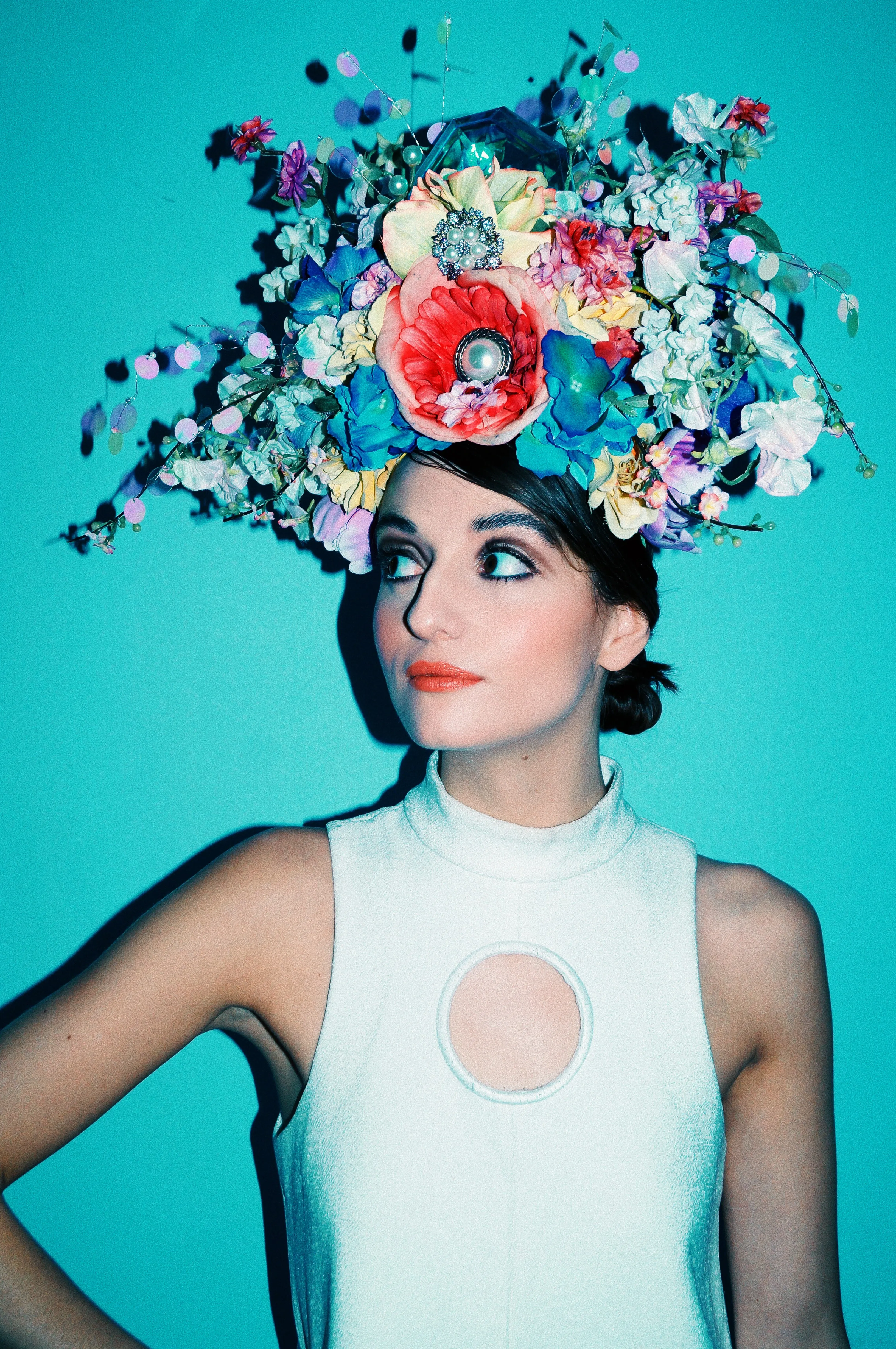HUGE floral Headdress - Showstopper