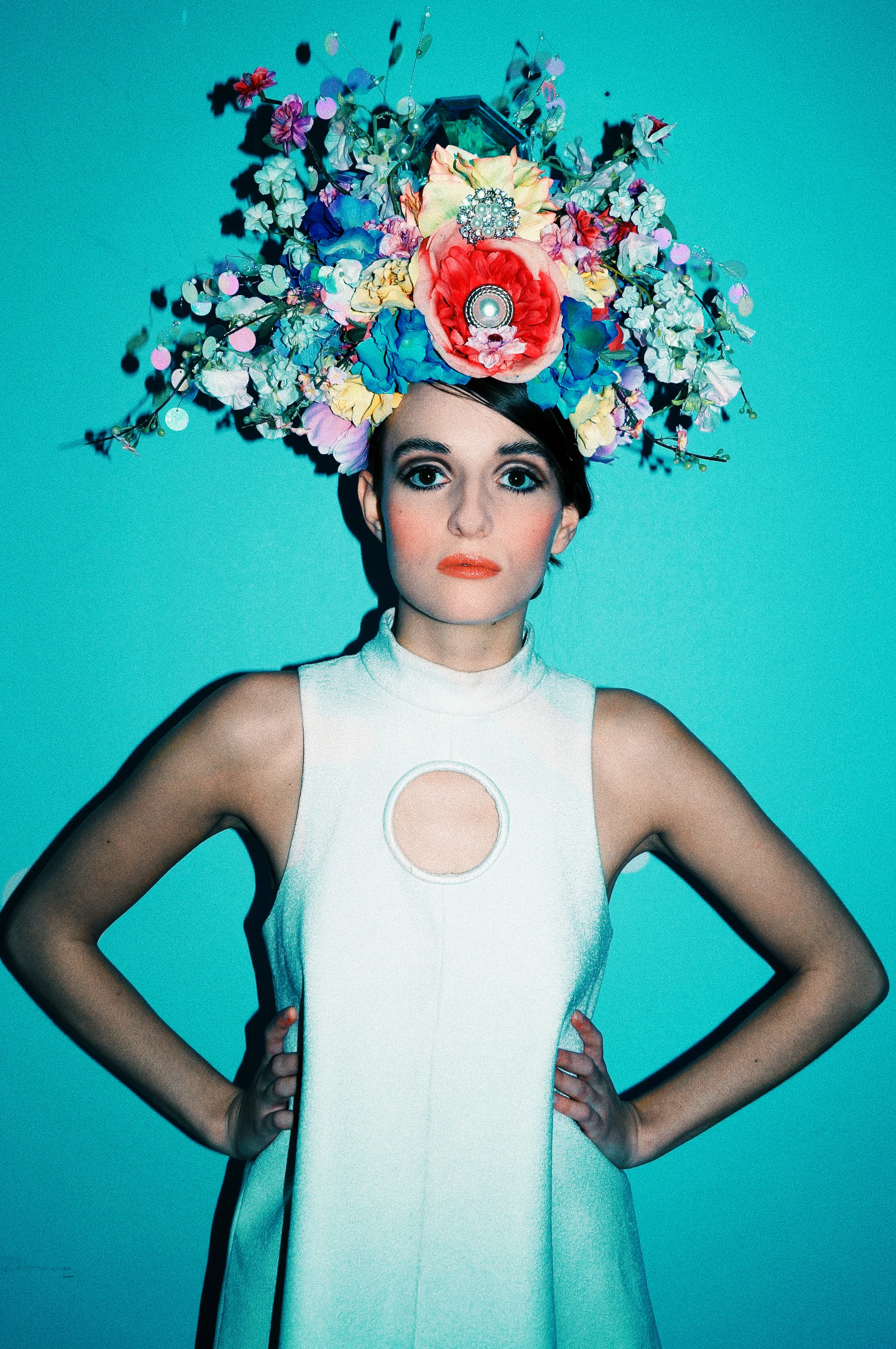 HUGE floral Headdress - Showstopper