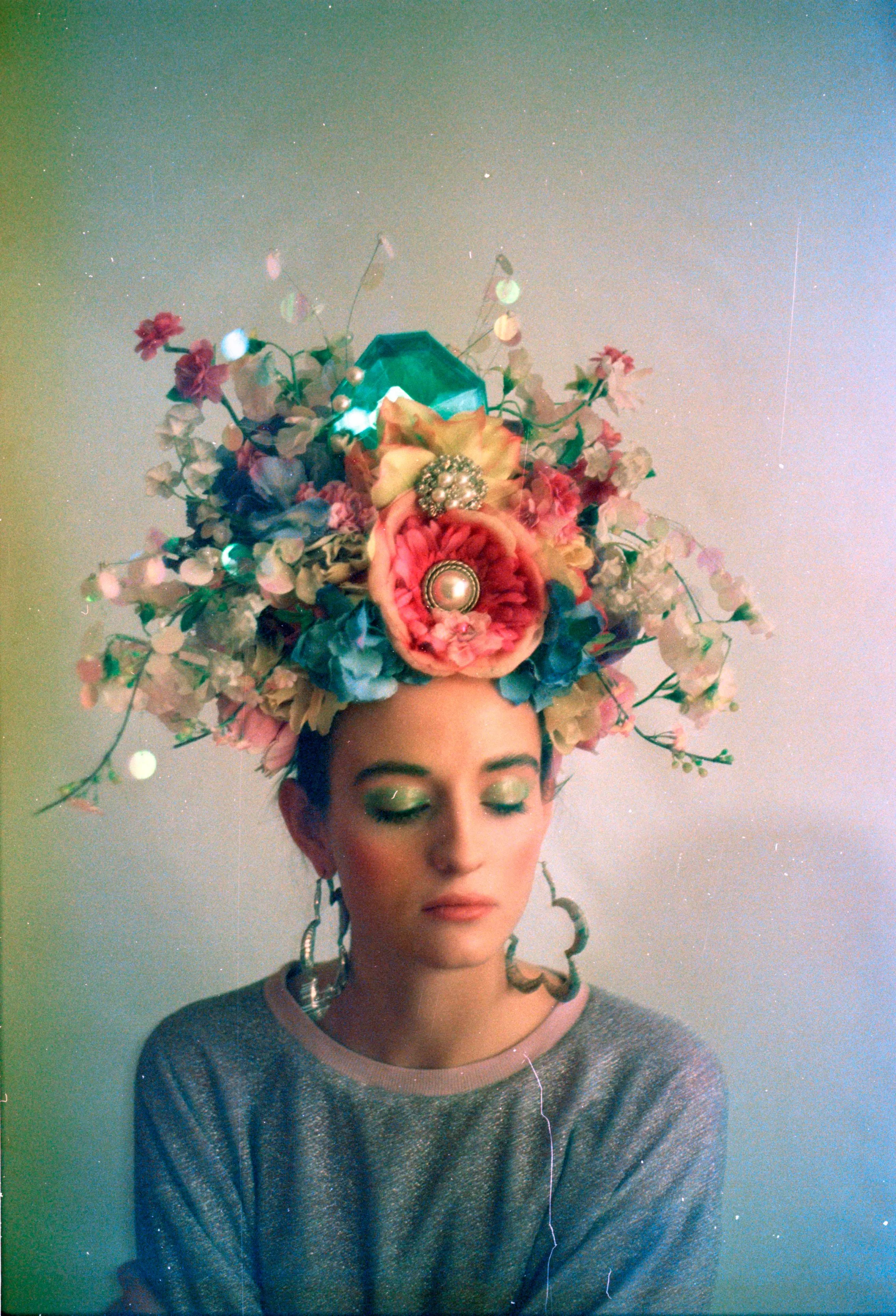 HUGE floral Headdress - Showstopper