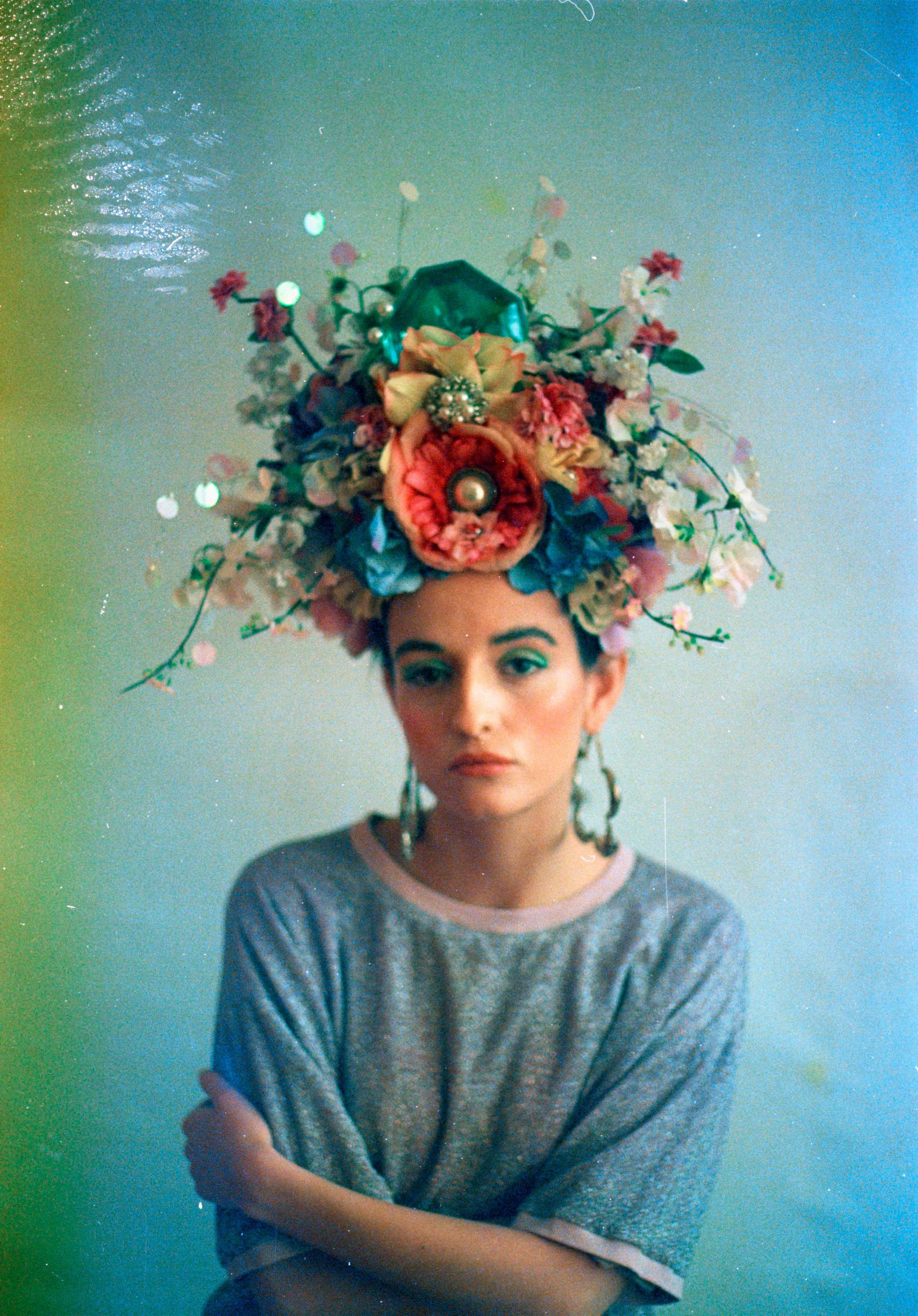 HUGE floral Headdress - Showstopper