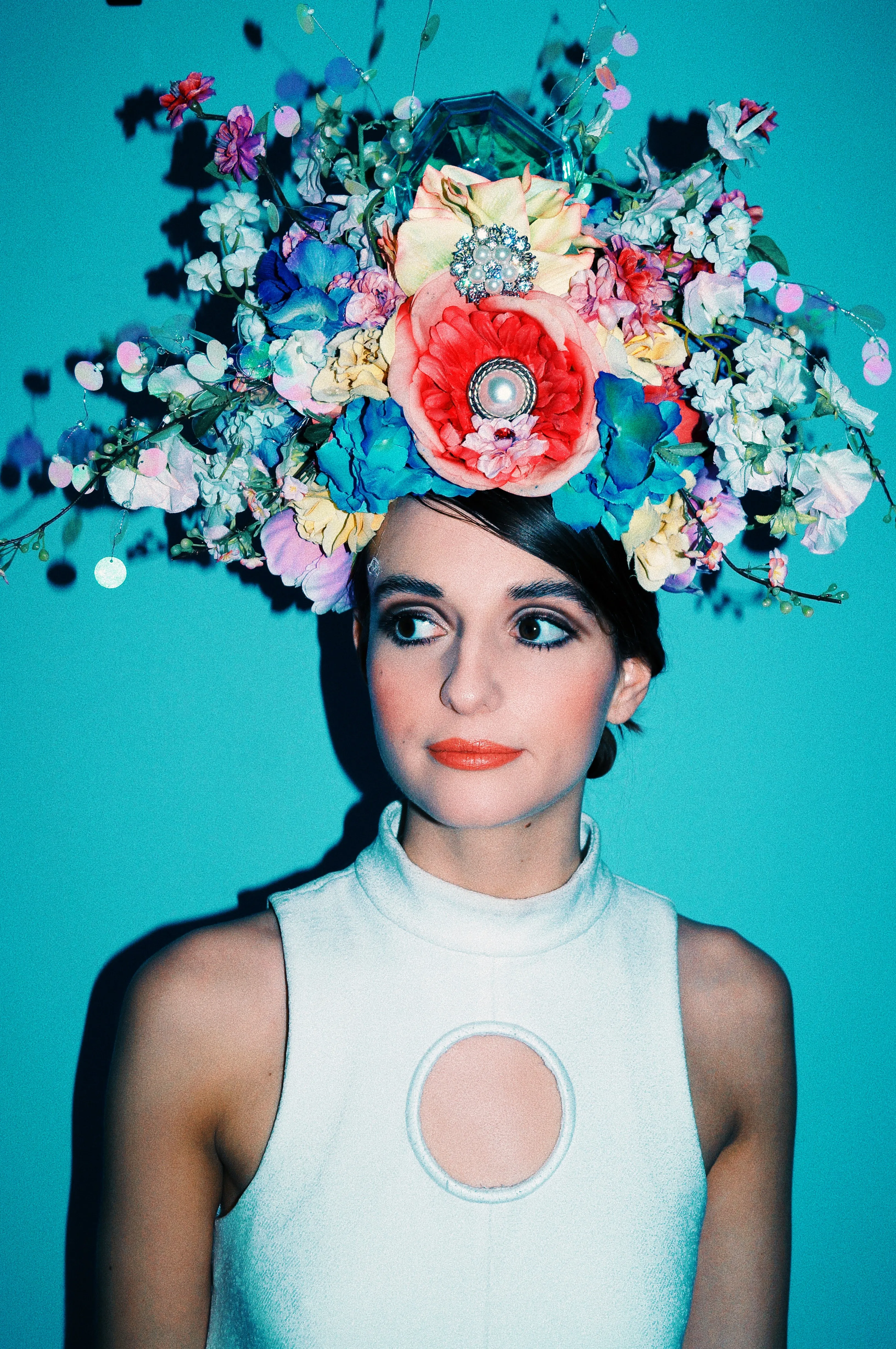 HUGE floral Headdress - Showstopper