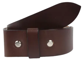 Interchangeable 1 Inch (25mm) Leather Belt Strap in Chestnut Chicago Screws