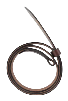Interchangeable 1 Inch (25mm) Leather Belt Strap in Chestnut Chicago Screws