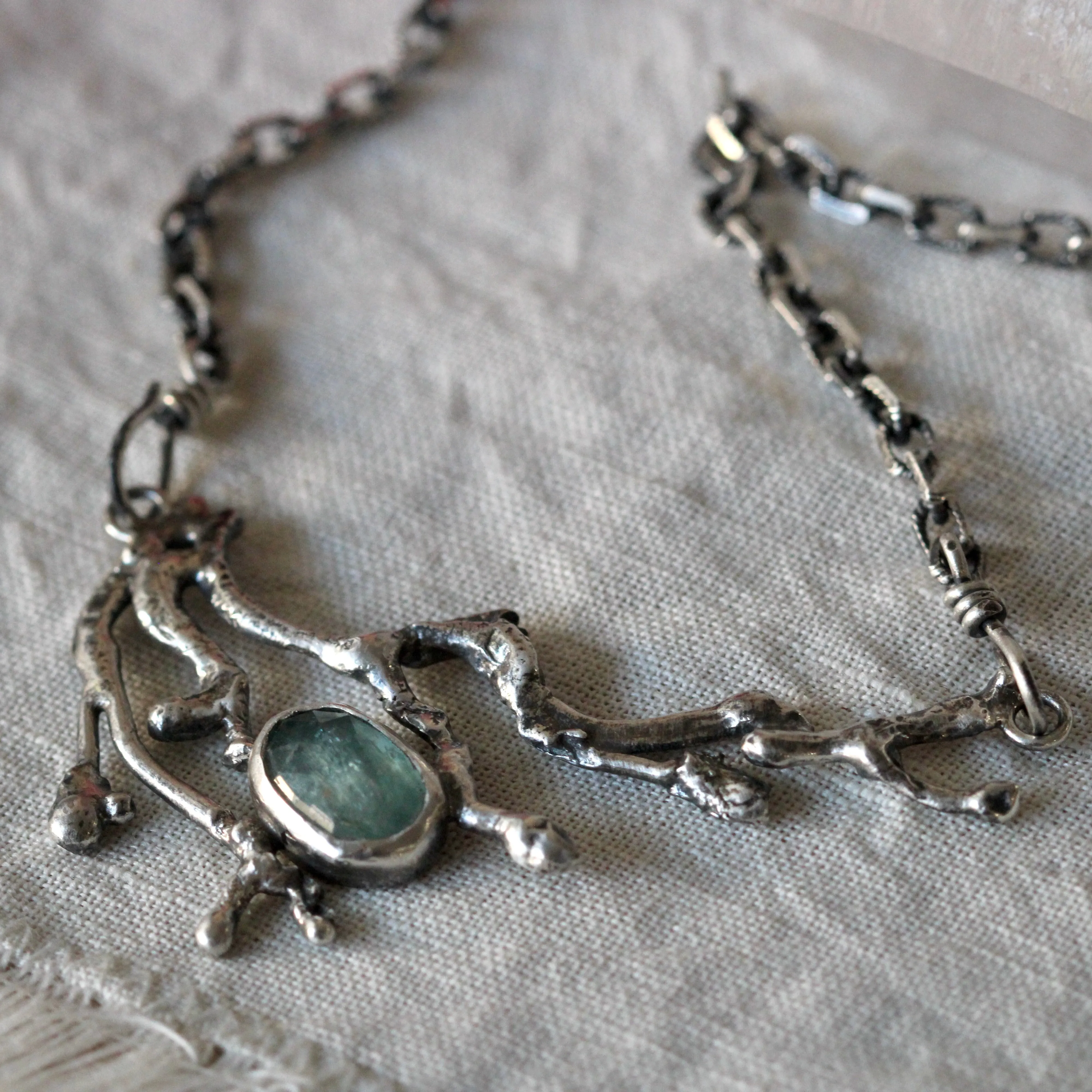 Interchangeable Necklace Sterling silver Chain with 14k gold hooks