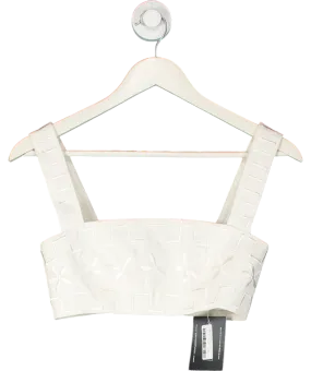 Isobel Badin White Flowers Forever Embroidered Crop UK 6