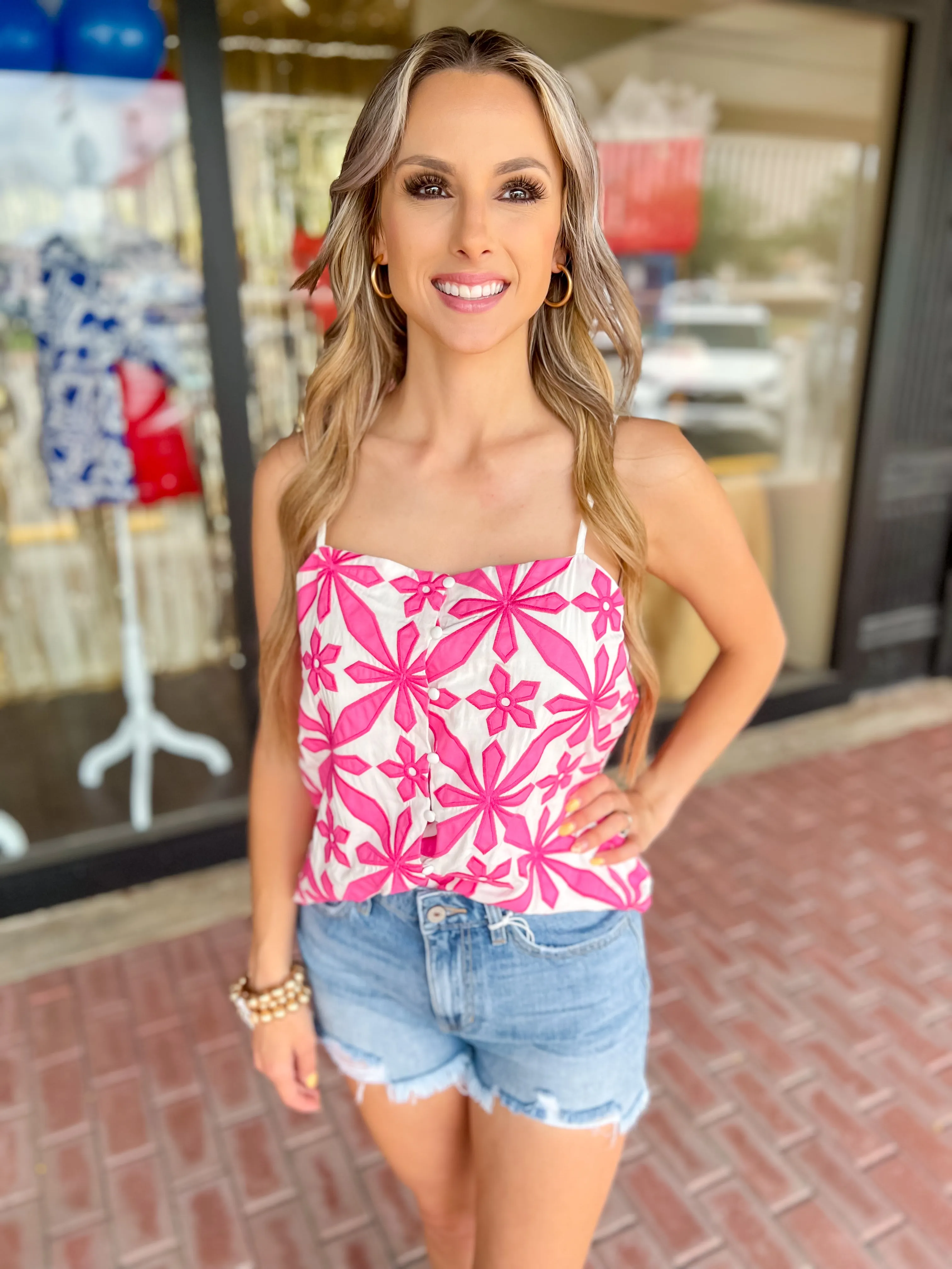 Jaya Embroidered Cami Top