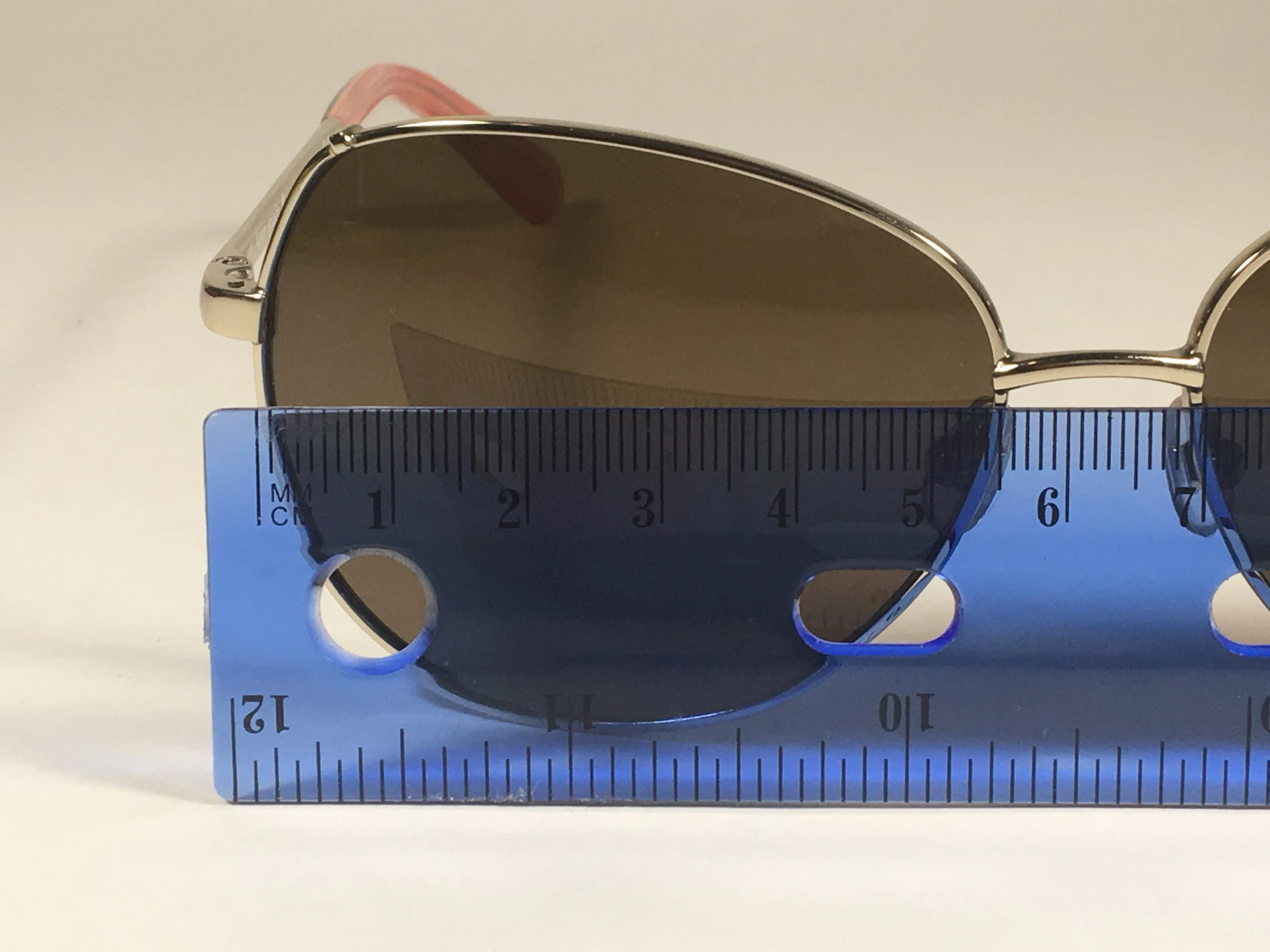 Kate Spade Polarized CANDIDA 03YG VW Pilot Sunglasses Women's Silver Aviator Brown Lens