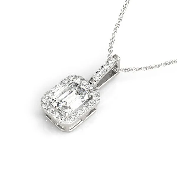 Ladies Halo Pendant 32435 Lab Grown