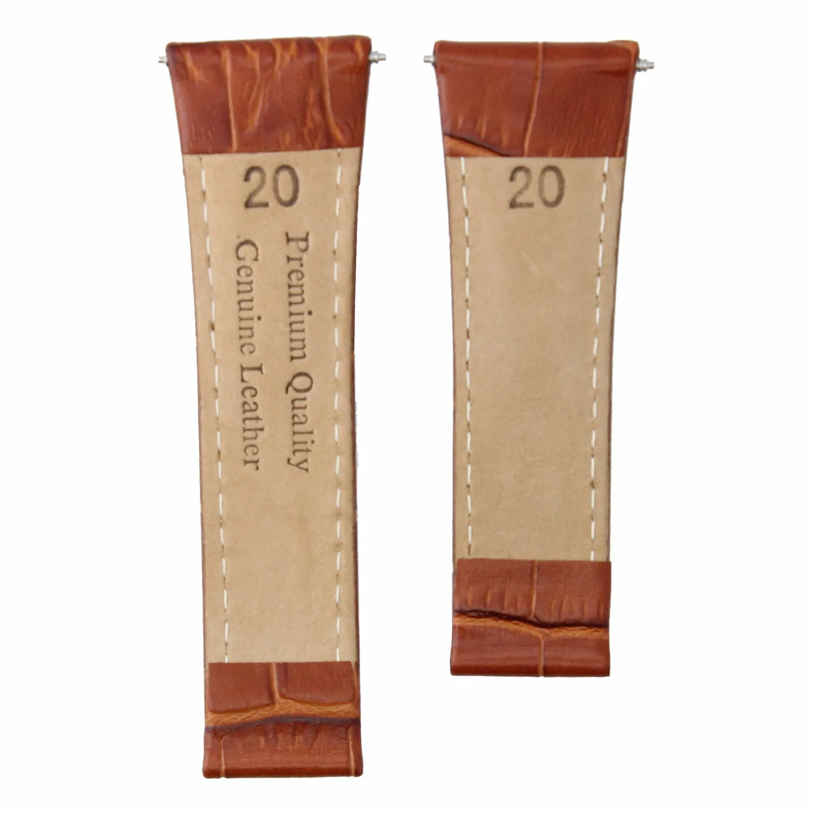 LEATHER BAND STRAP FOR ROLEX DAYTONA   END PIECE 116520 COGNAC TAN WS SHORT TQ