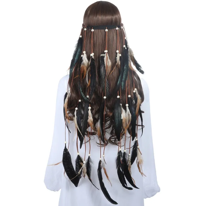 Long Length Feather Festival Headband