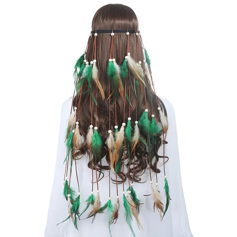 Long Length Feather Festival Headband