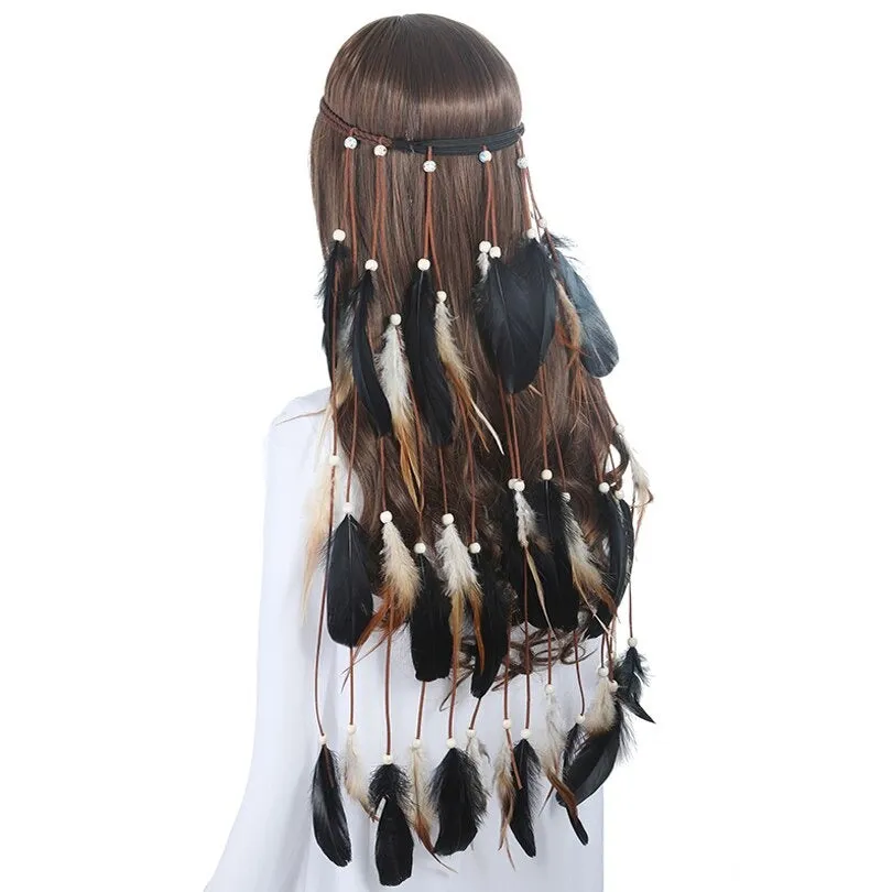 Long Length Feather Festival Headband