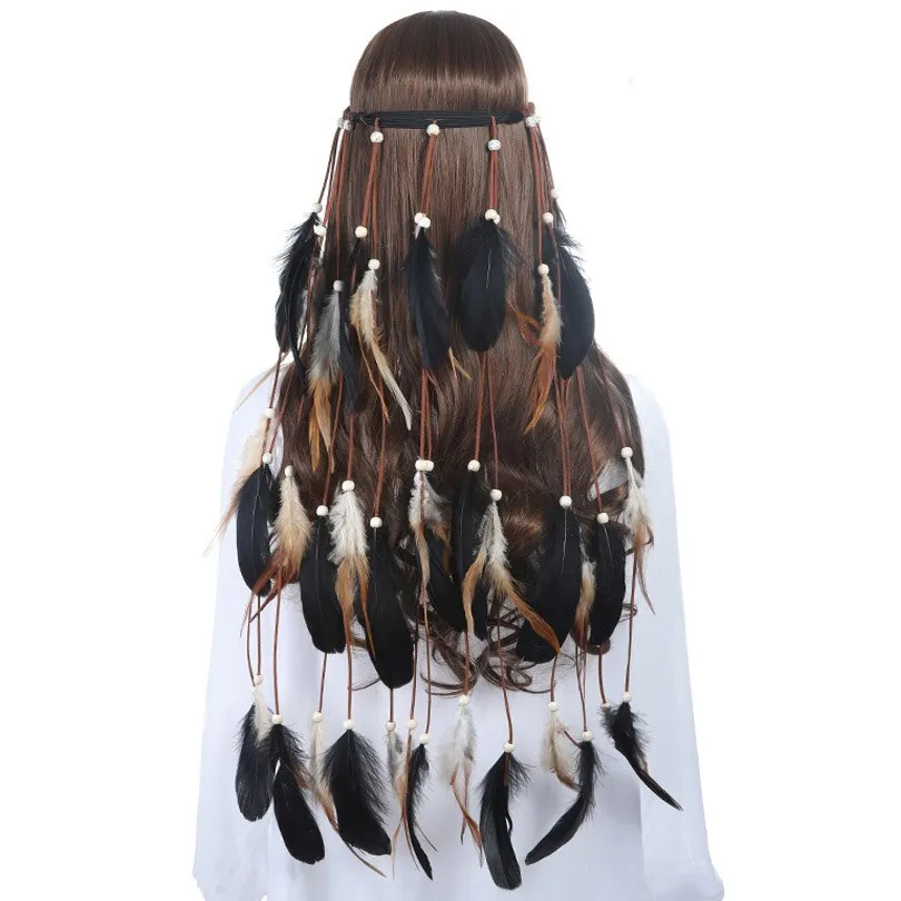 Long Length Feather Festival Headband