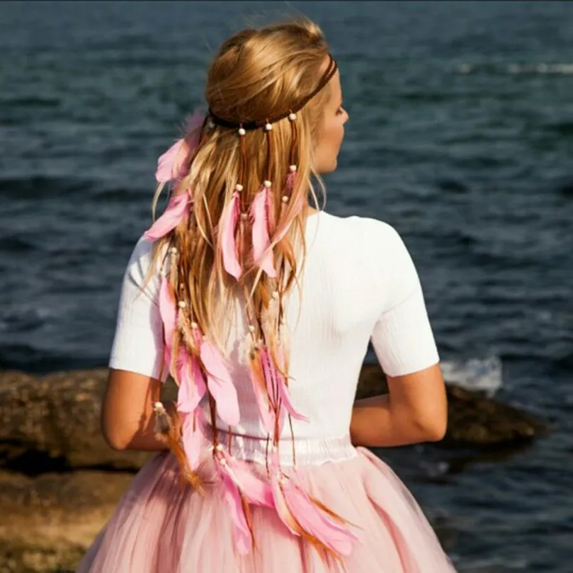 Long Length Feather Festival Headband