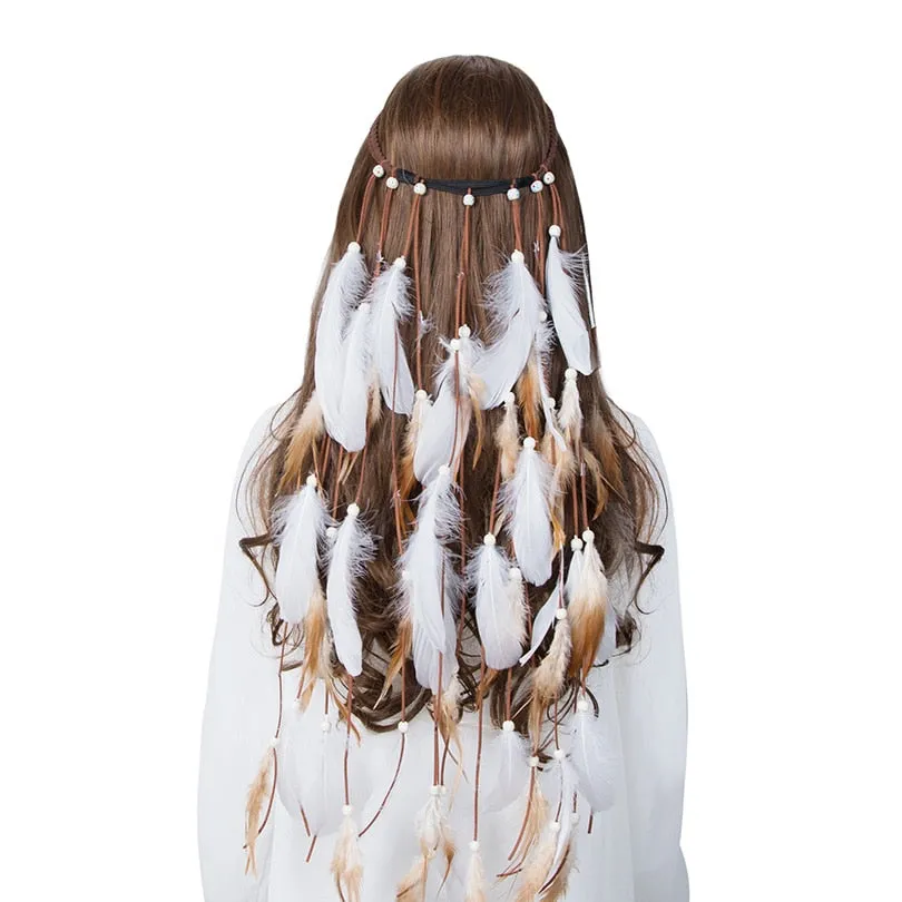 Long Length Feather Festival Headband