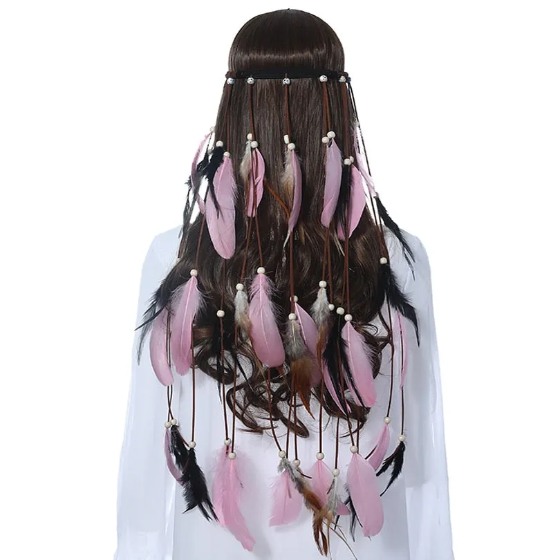 Long Length Feather Festival Headband